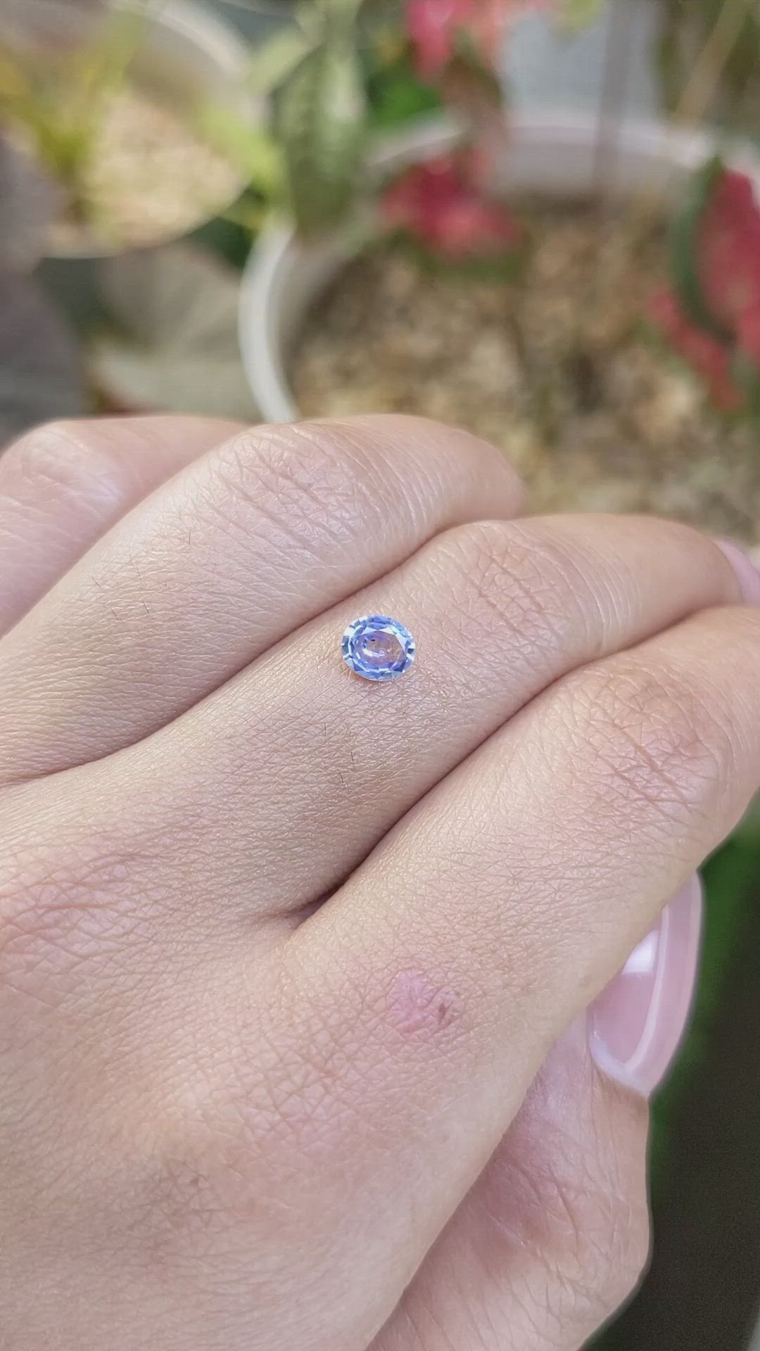 0.48 Ct. Blue Sapphire from Ceylon (Sri Lanka) Size Video