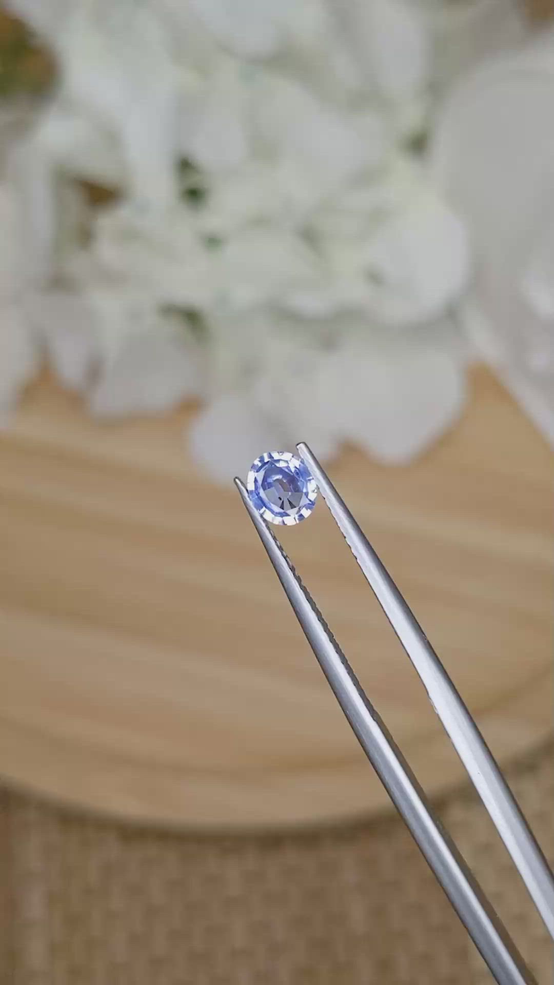 0.48 Ct. Blue Sapphire from Ceylon (Sri Lanka) Size Video