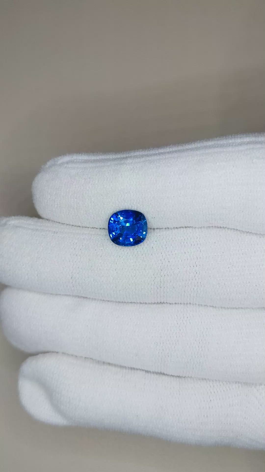 2.84 Ct. Blue Sapphire from Ceylon (Sri Lanka) Size Video