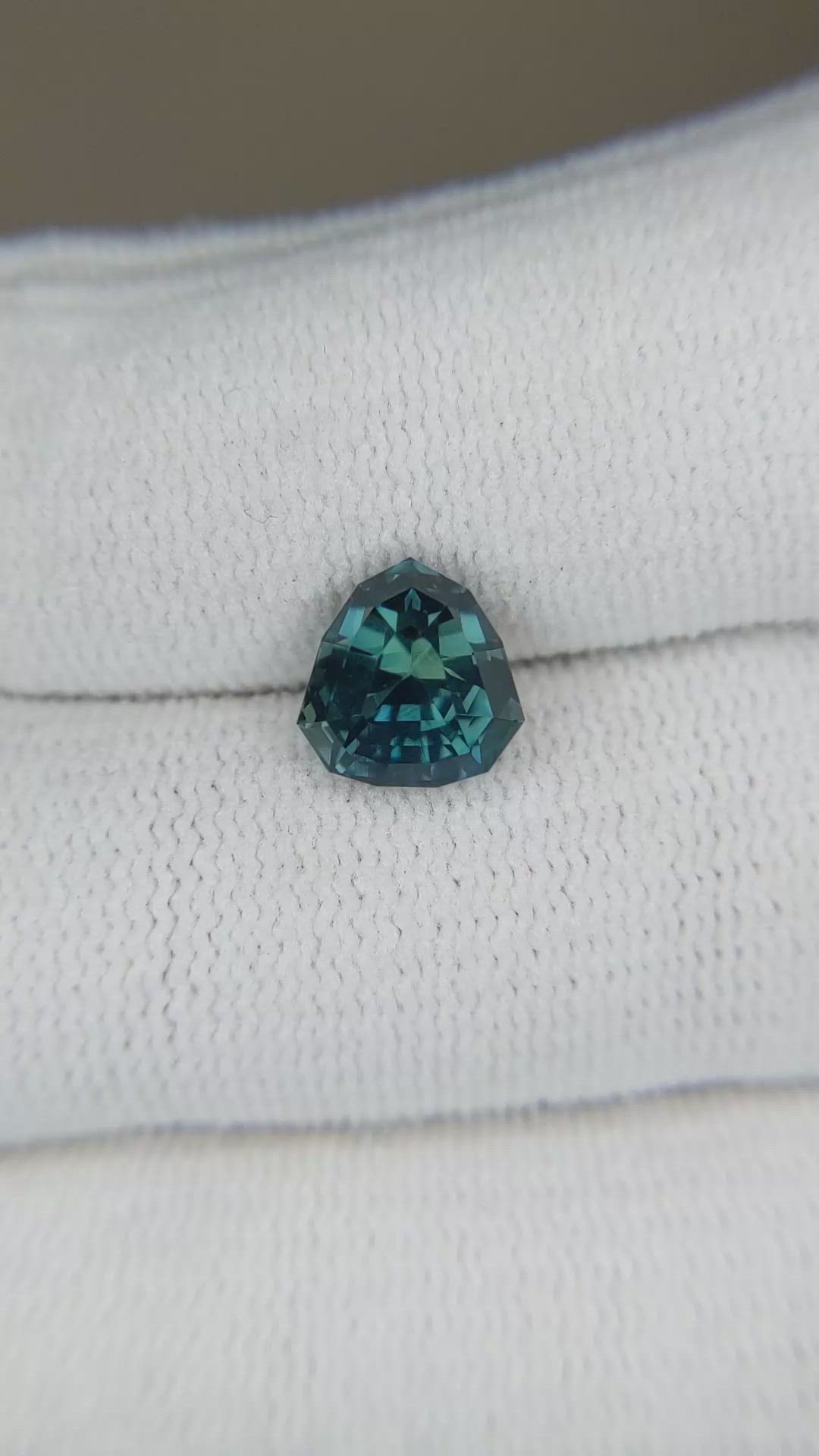3.00 Ct. Bluish Green Sapphire from Ceylon (Sri Lanka) Size Video