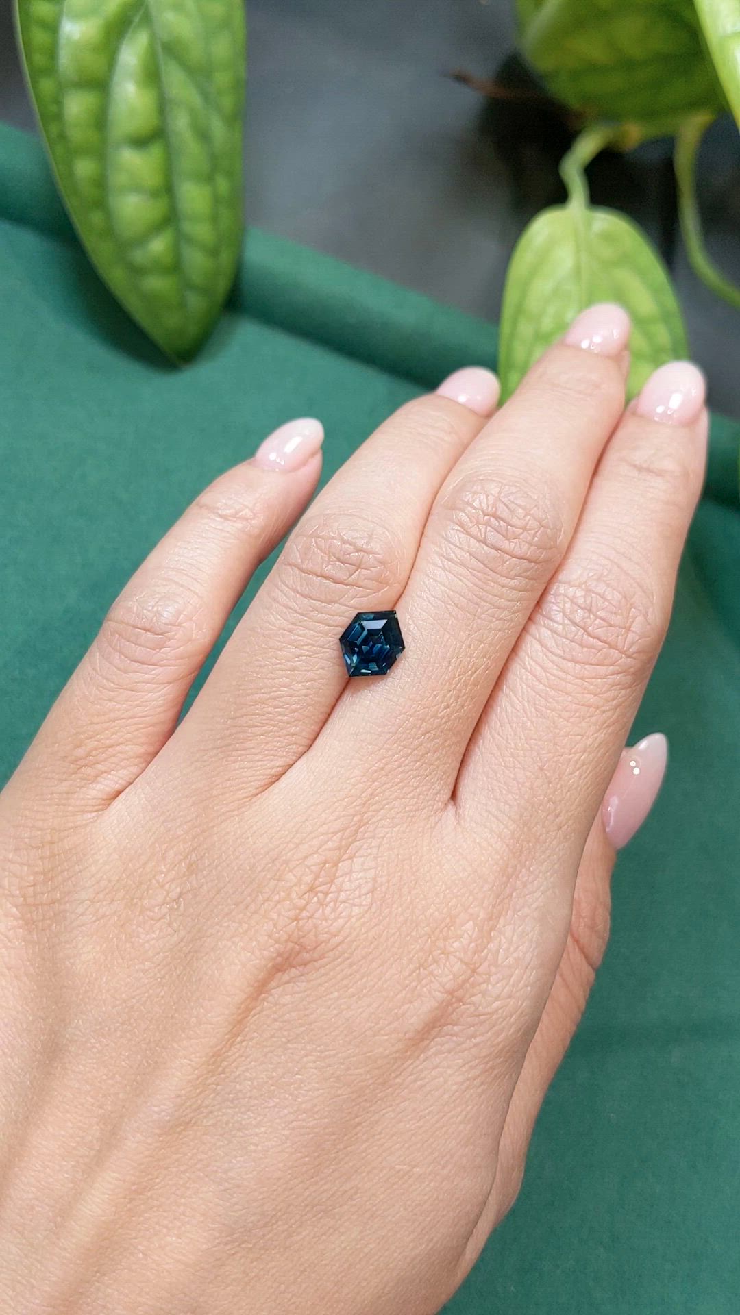 2.07 Ct. Bluish Green Sapphire from Ceylon (Sri Lanka) Size Video