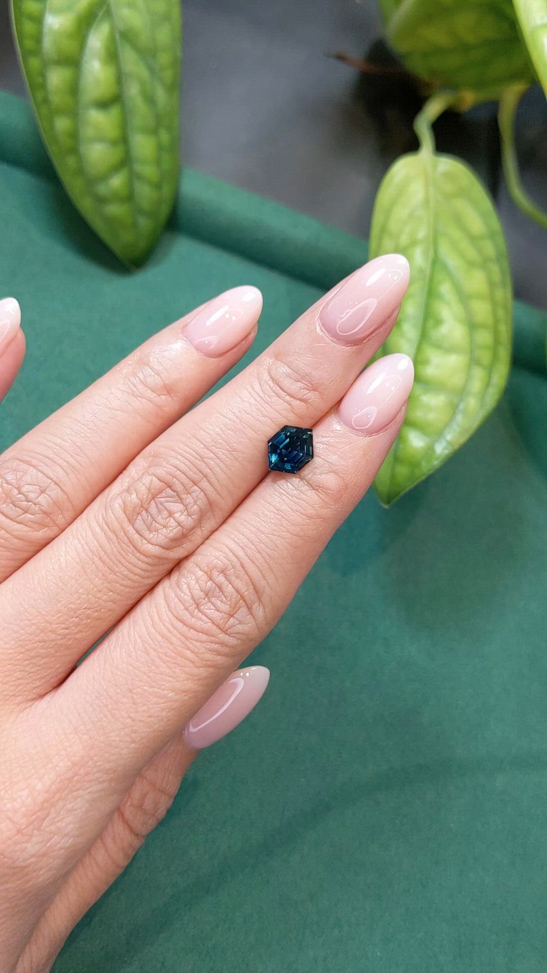 2.07 Ct. Bluish Green Sapphire from Ceylon (Sri Lanka) Size Video