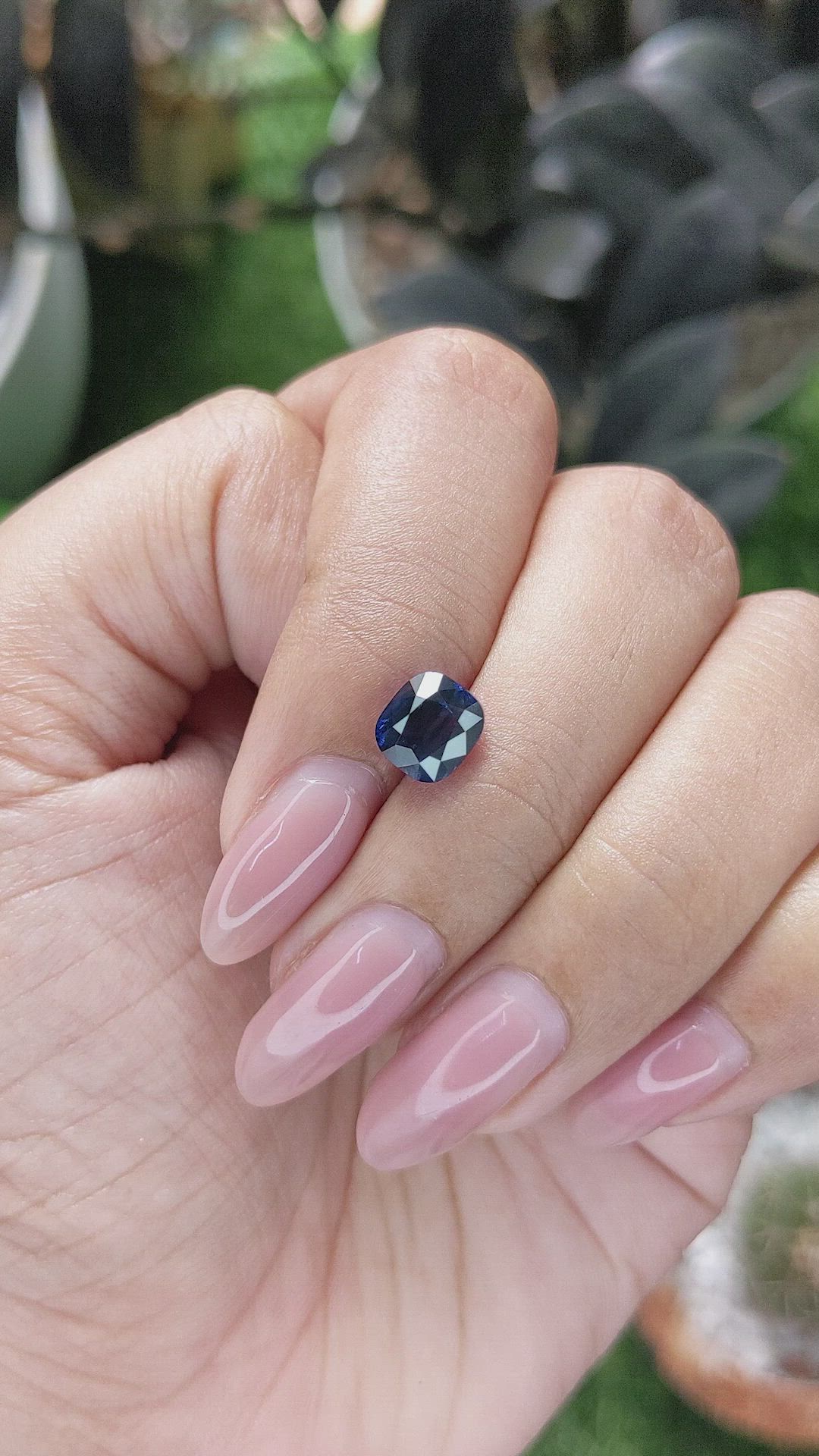 2.35 Ct. Purplish Blue Sapphire from Ceylon (Sri Lanka) Size Video