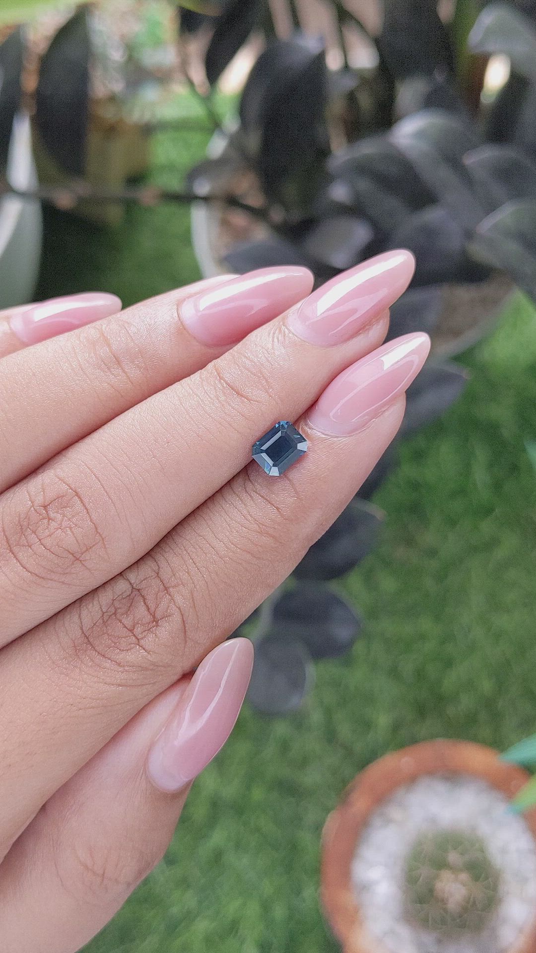 1.00 Ct. Greenish Blue Sapphire from Madagascar Size Video