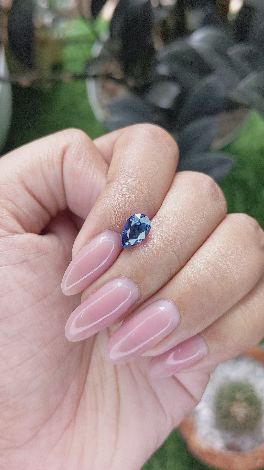 2.01 Ct. Purplish Blue Sapphire from Tanzania Size Video