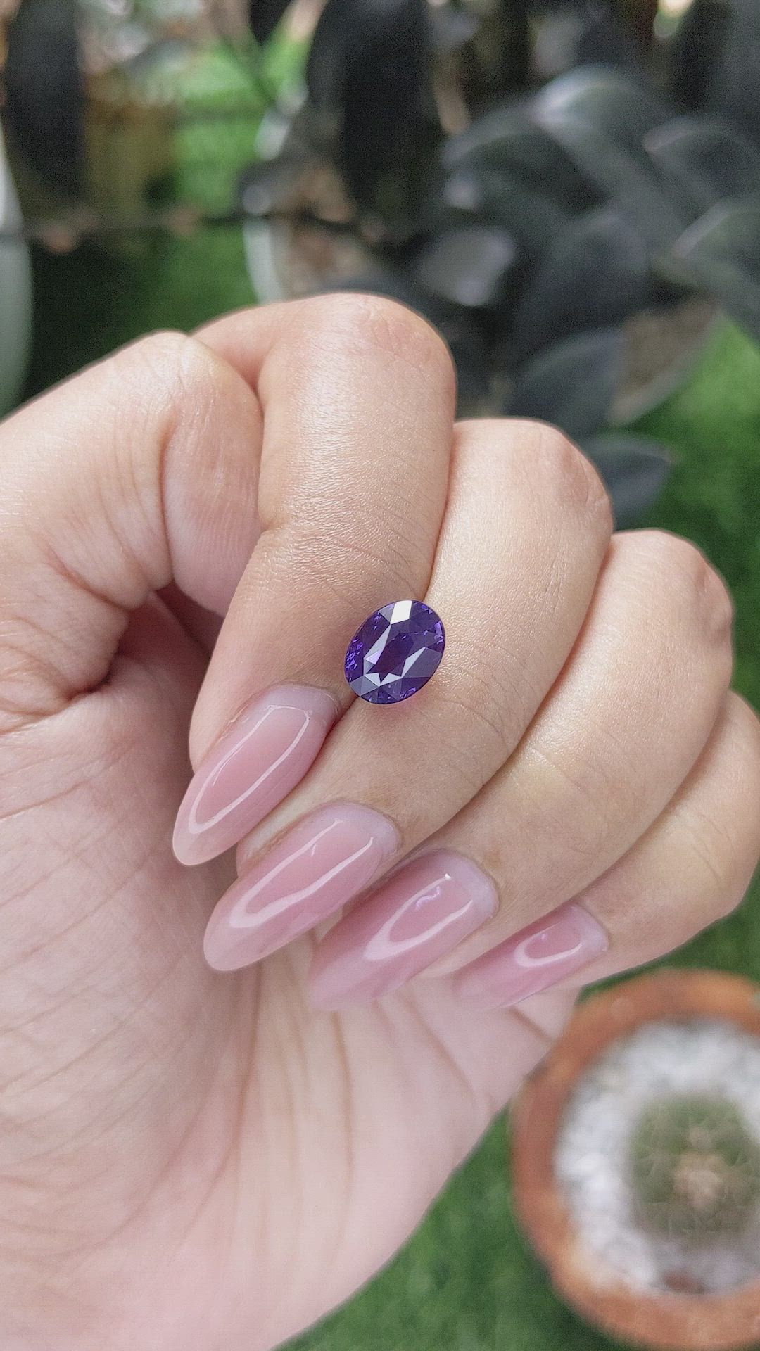3.05 Ct. Purple Sapphire from Tanzania Size Video
