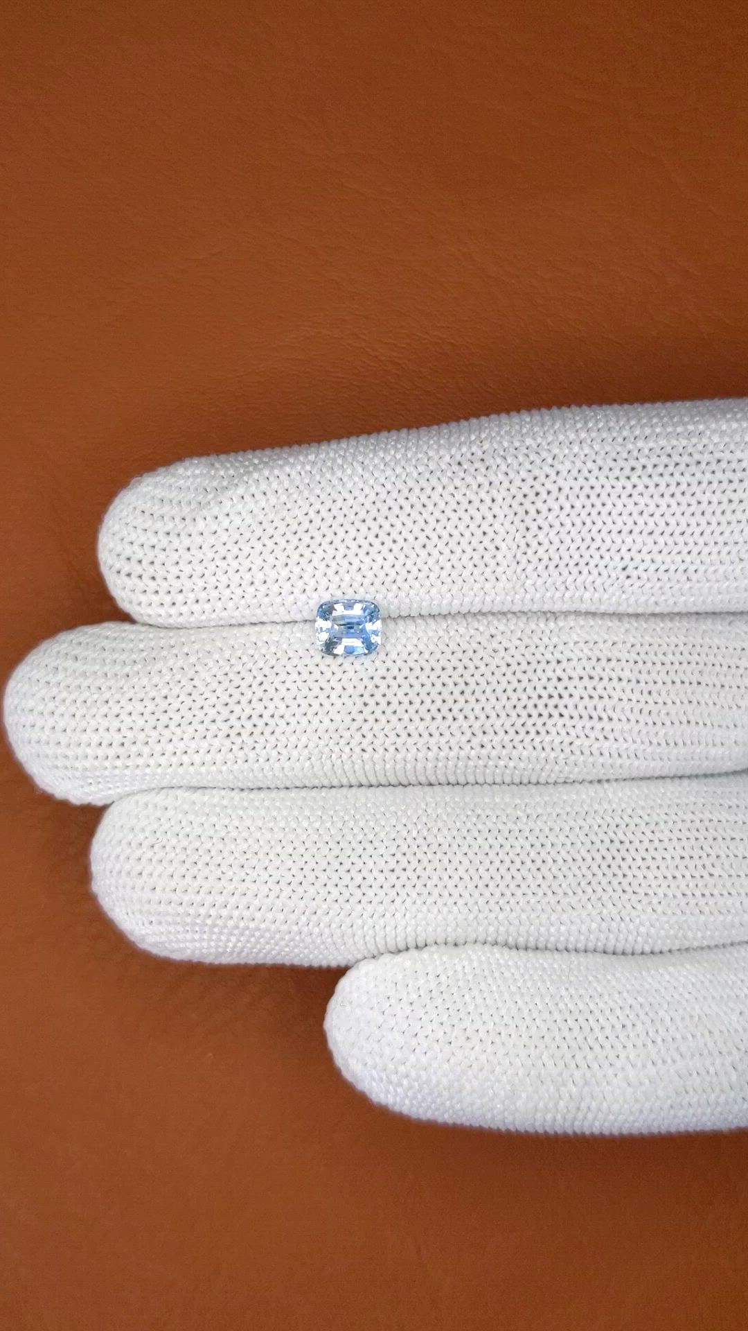 1.04 Ct. Blue Sapphire from Ceylon (Sri Lanka) Size Video