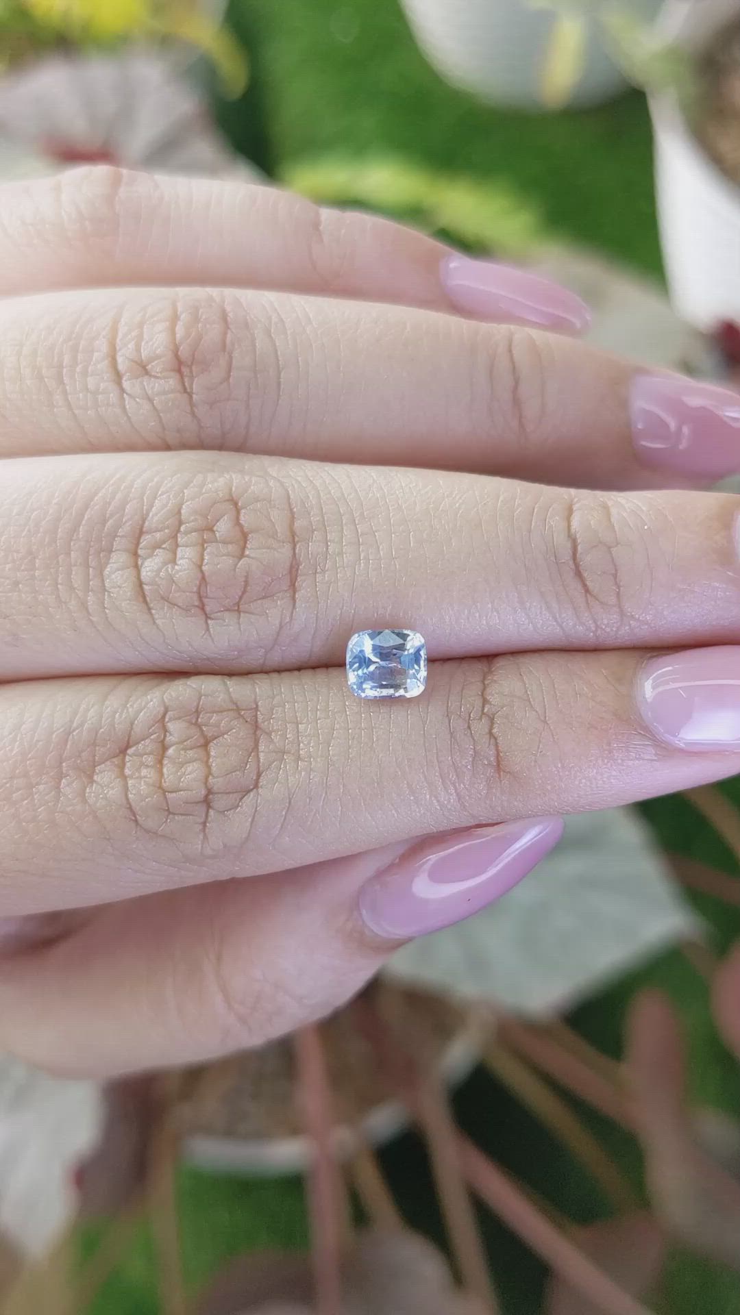 1.04 Ct. Blue Sapphire from Ceylon (Sri Lanka) Size Video