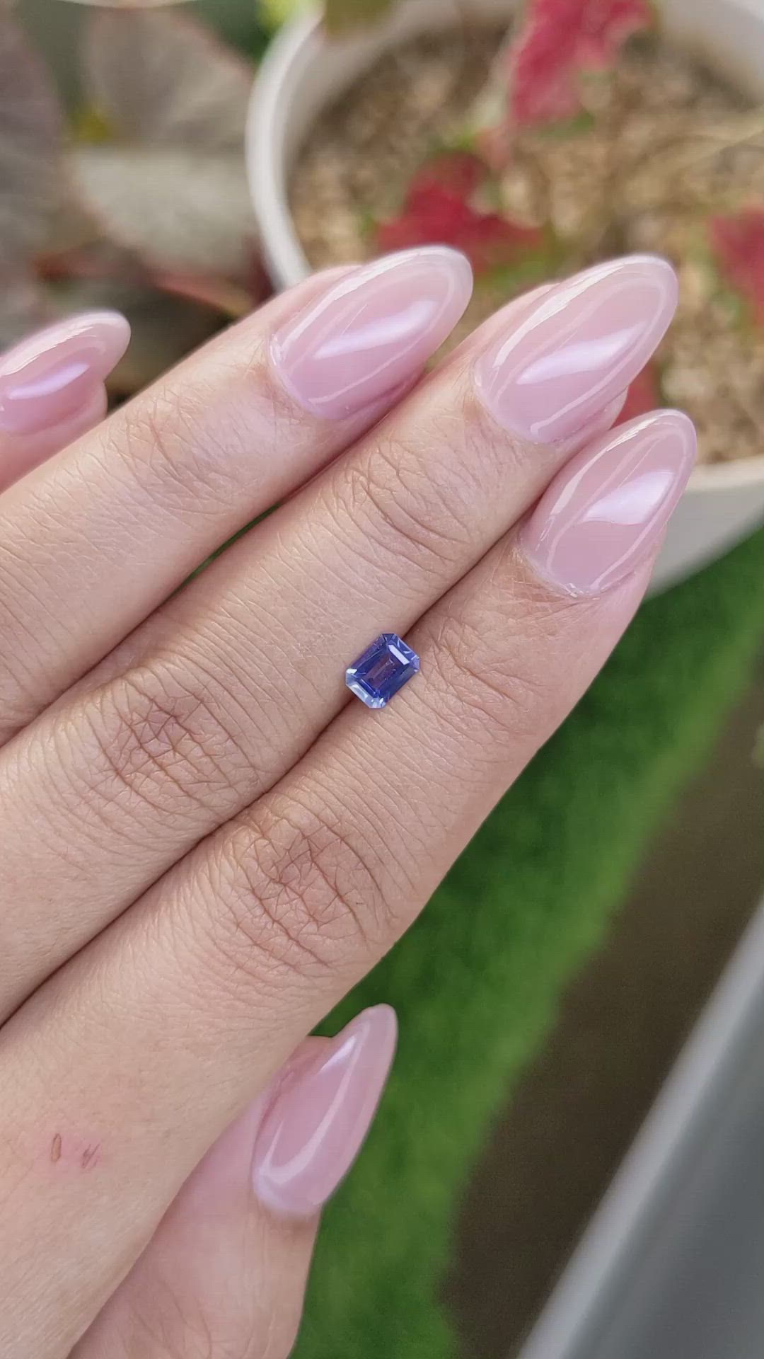 0.49 Ct. Blue Sapphire from Ceylon (Sri Lanka) Size Video