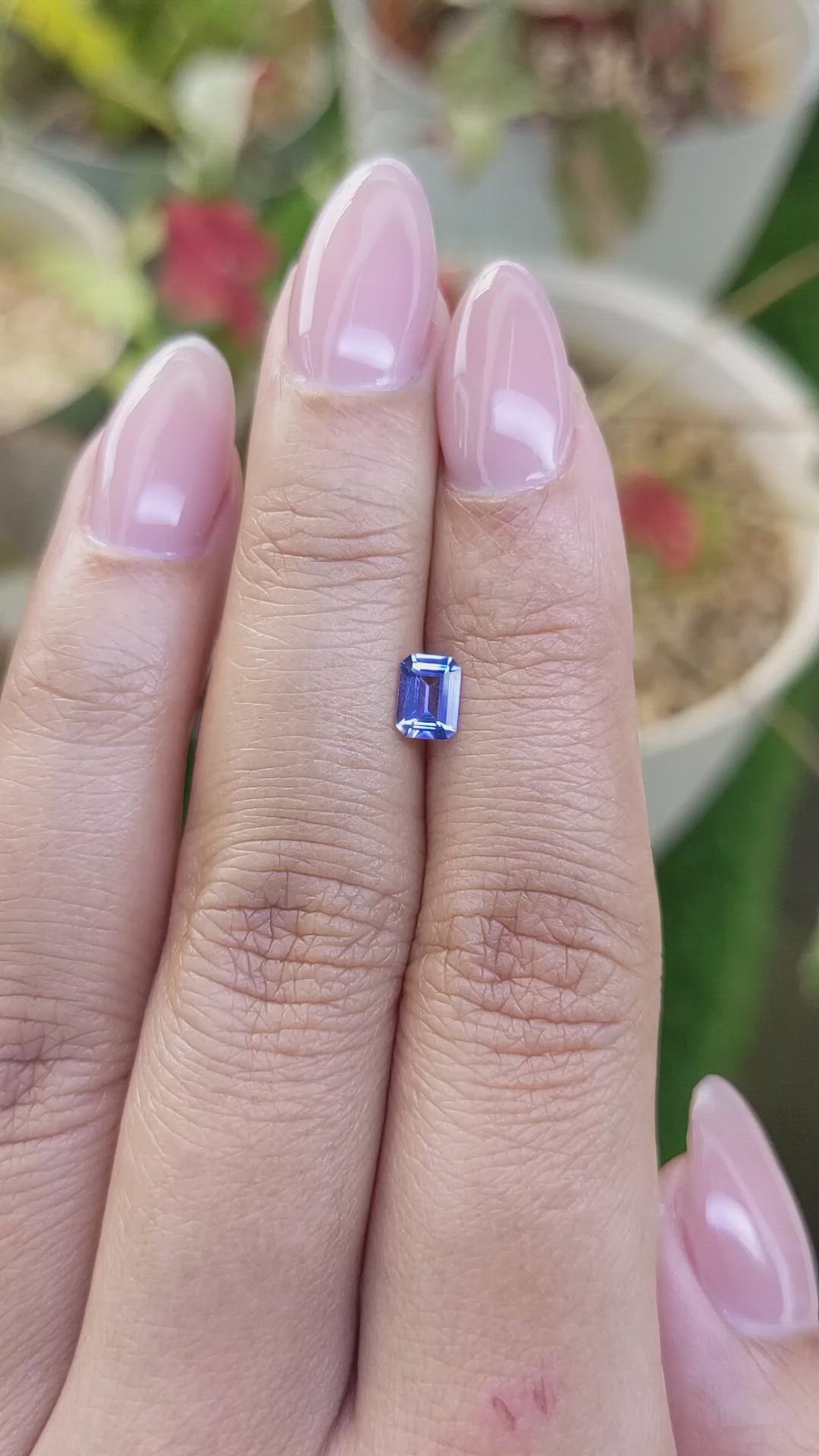0.49 Ct. Blue Sapphire from Ceylon (Sri Lanka) Size Video