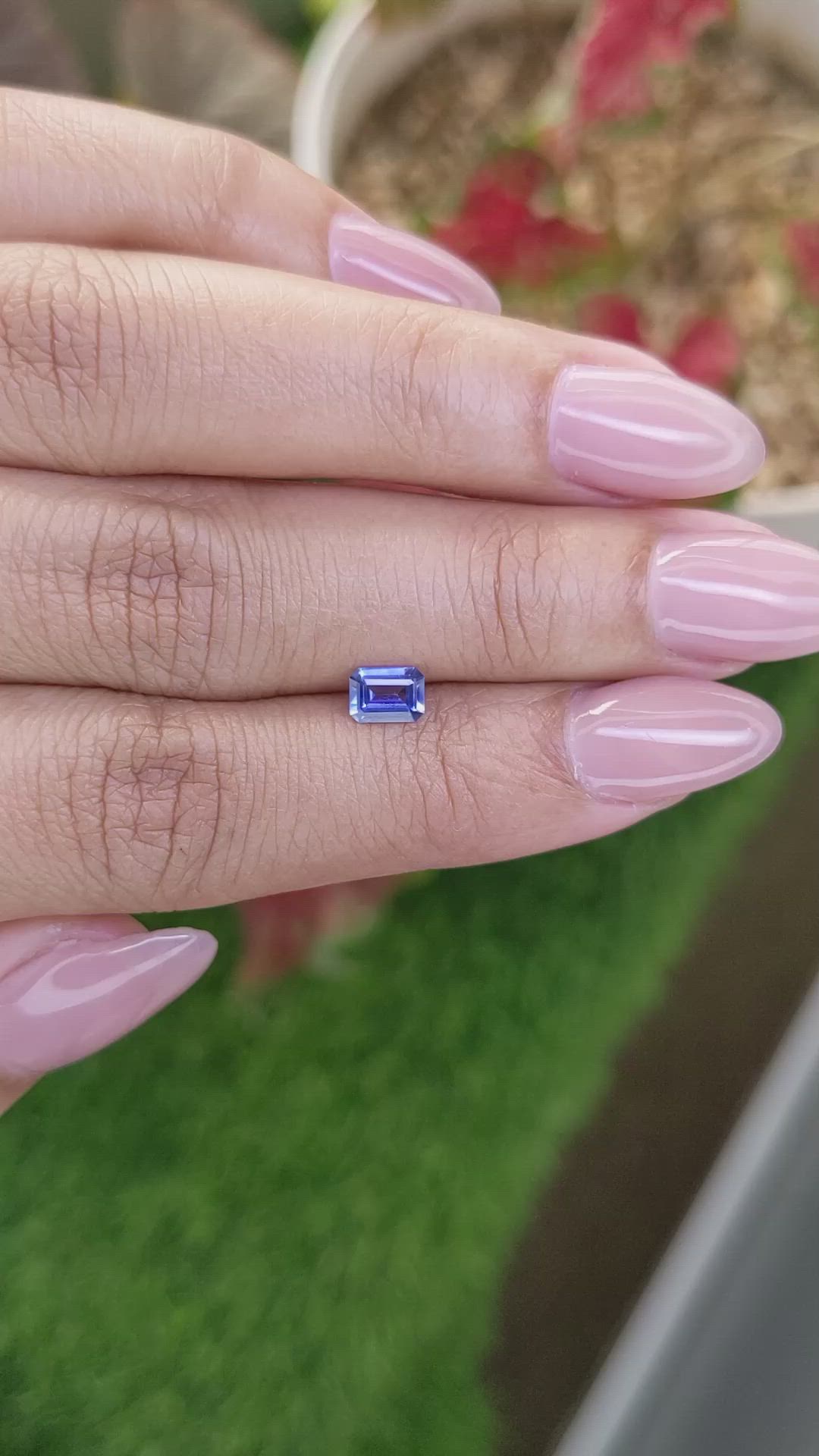 0.49 Ct. Blue Sapphire from Ceylon (Sri Lanka) Size Video