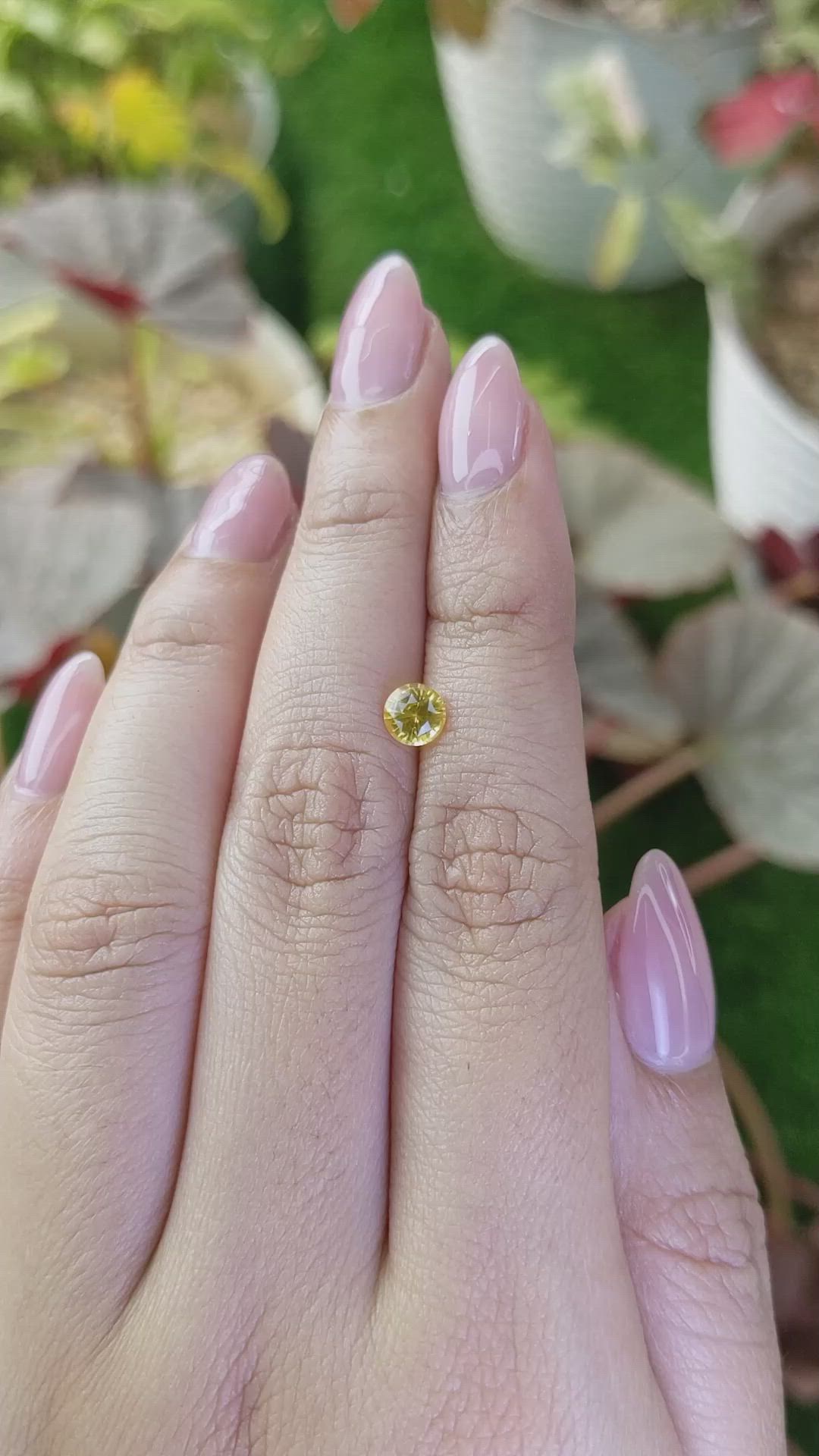 0.68 Ct. Yellow Sapphire from Ceylon (Sri Lanka) Size Video