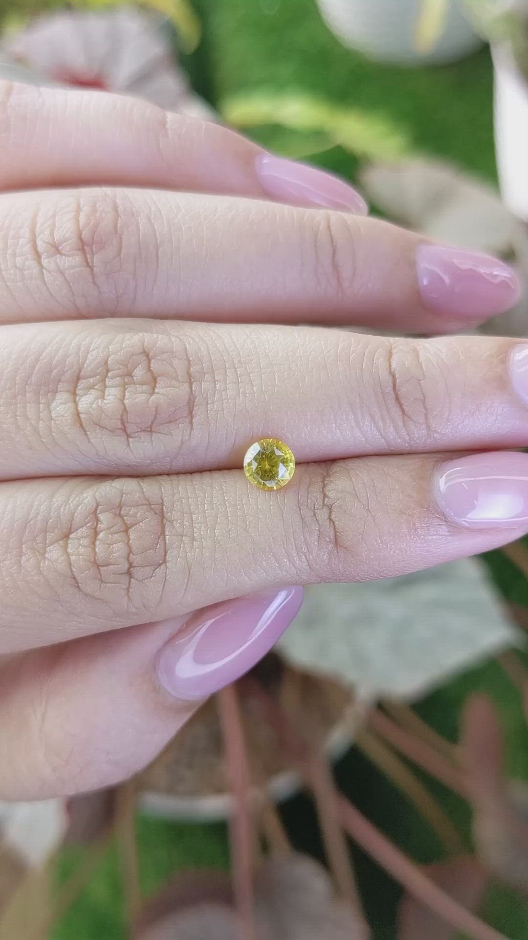 0.68 Ct. Yellow Sapphire from Ceylon (Sri Lanka) Size Video