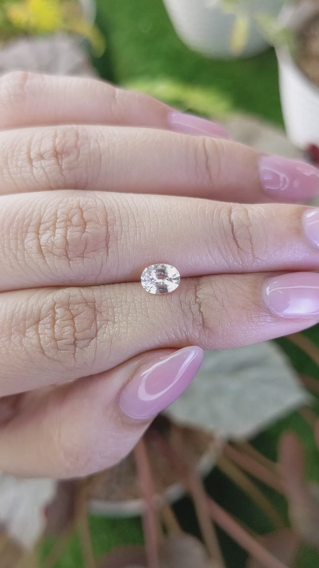0.82 Ct. Peach Sapphire from Ceylon (Sri Lanka) Size Video