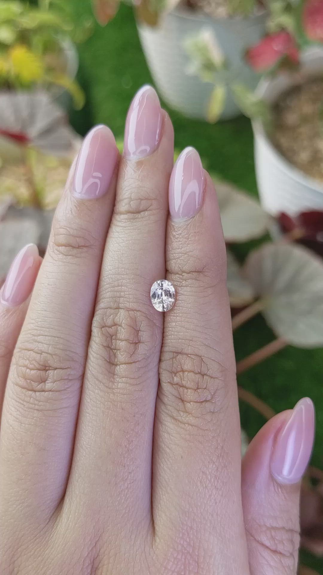 0.82 Ct. Peach Sapphire from Ceylon (Sri Lanka) Size Video