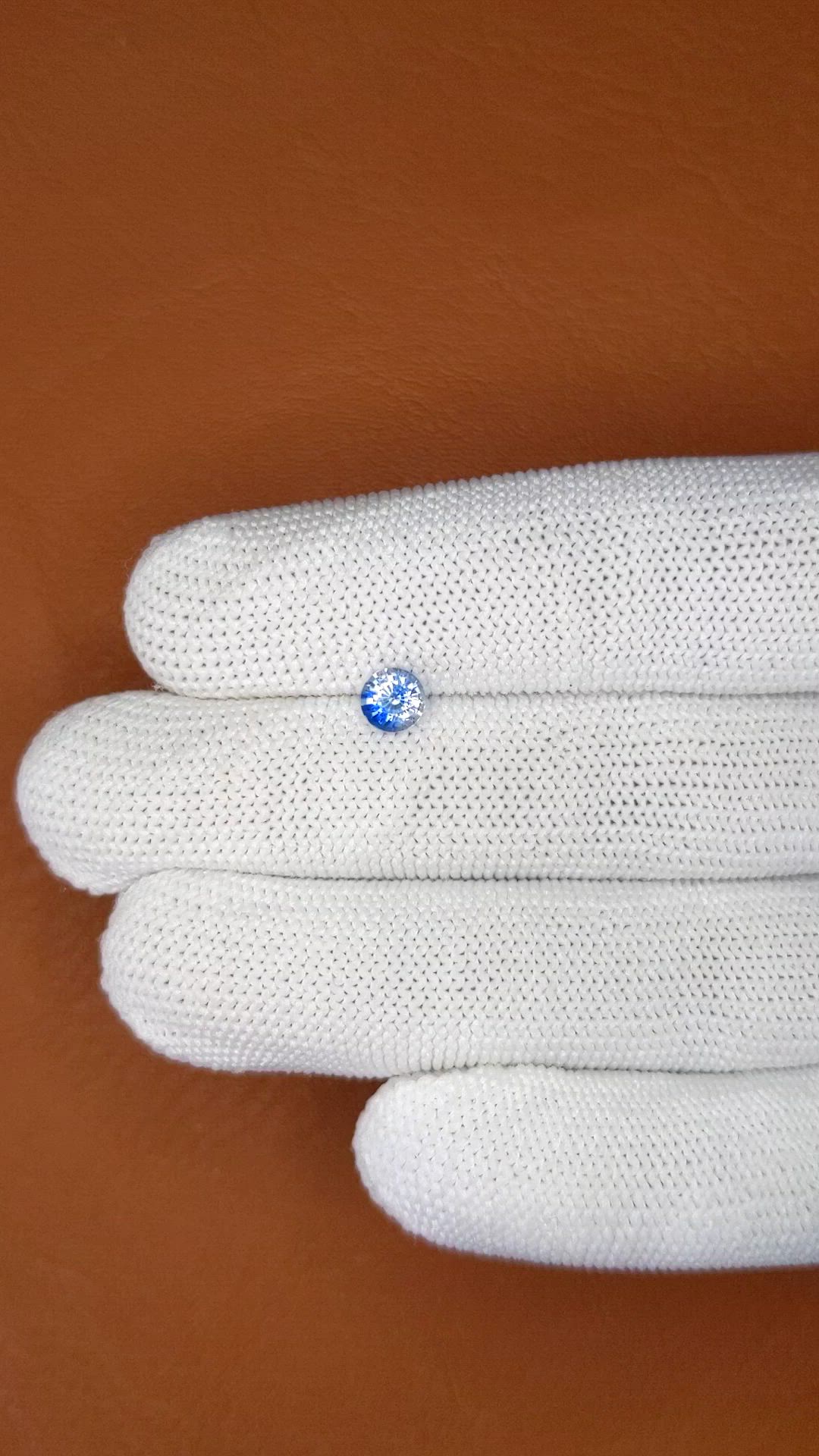 0.75 Ct. Blue Sapphire from Ceylon (Sri Lanka) Size Video