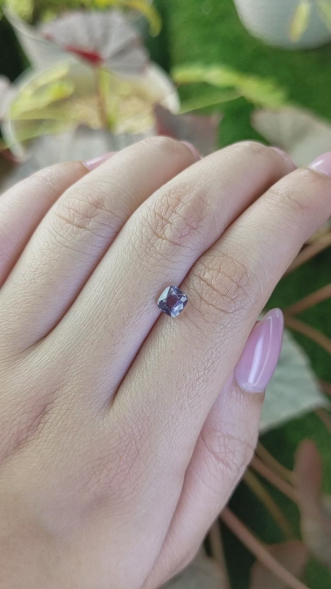 1.20 Ct. Pinkish Purple Sapphire from Madagascar Size Video