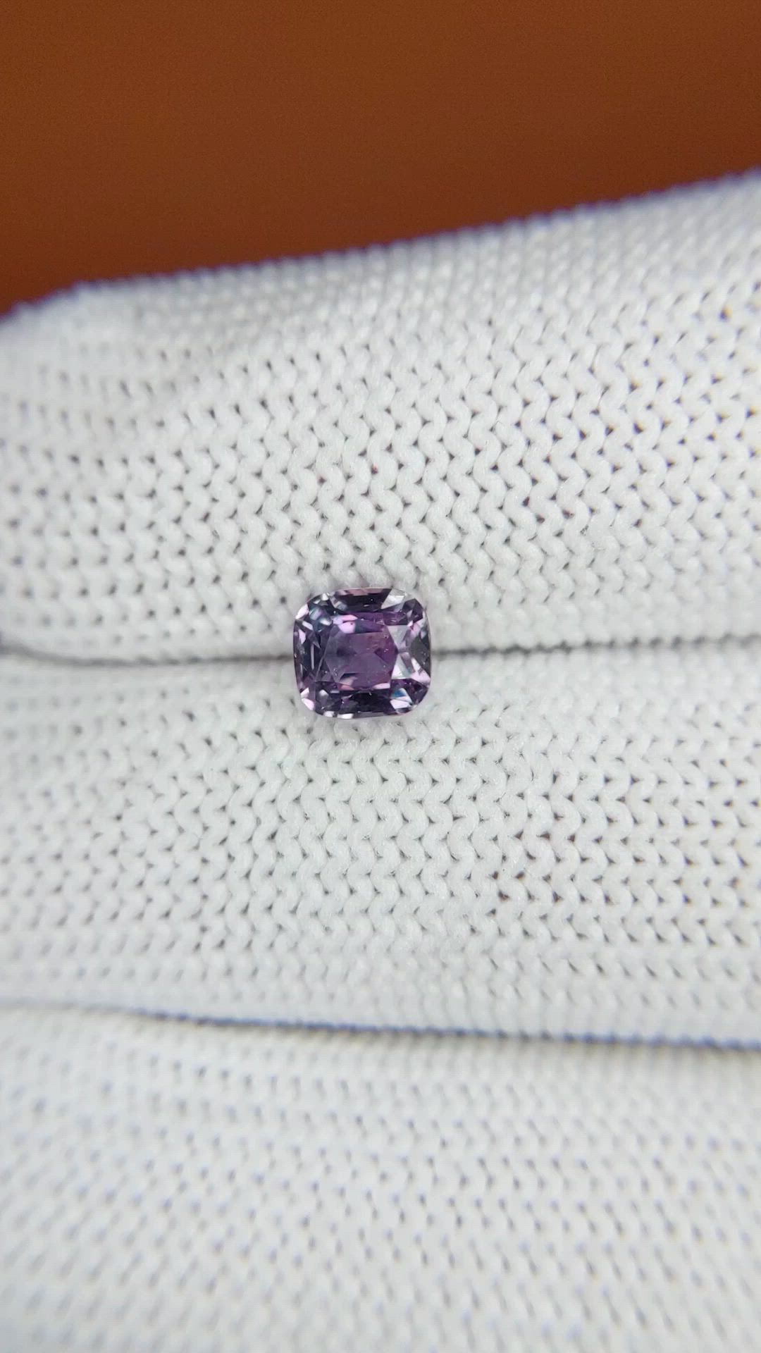 1.20 Ct. Pinkish Purple Sapphire from Madagascar Size Video