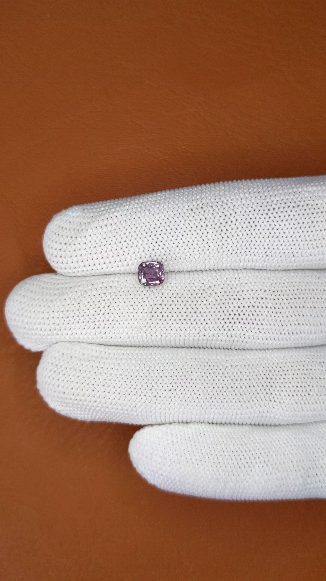 1.20 Ct. Pinkish Purple Sapphire from Madagascar Size Video