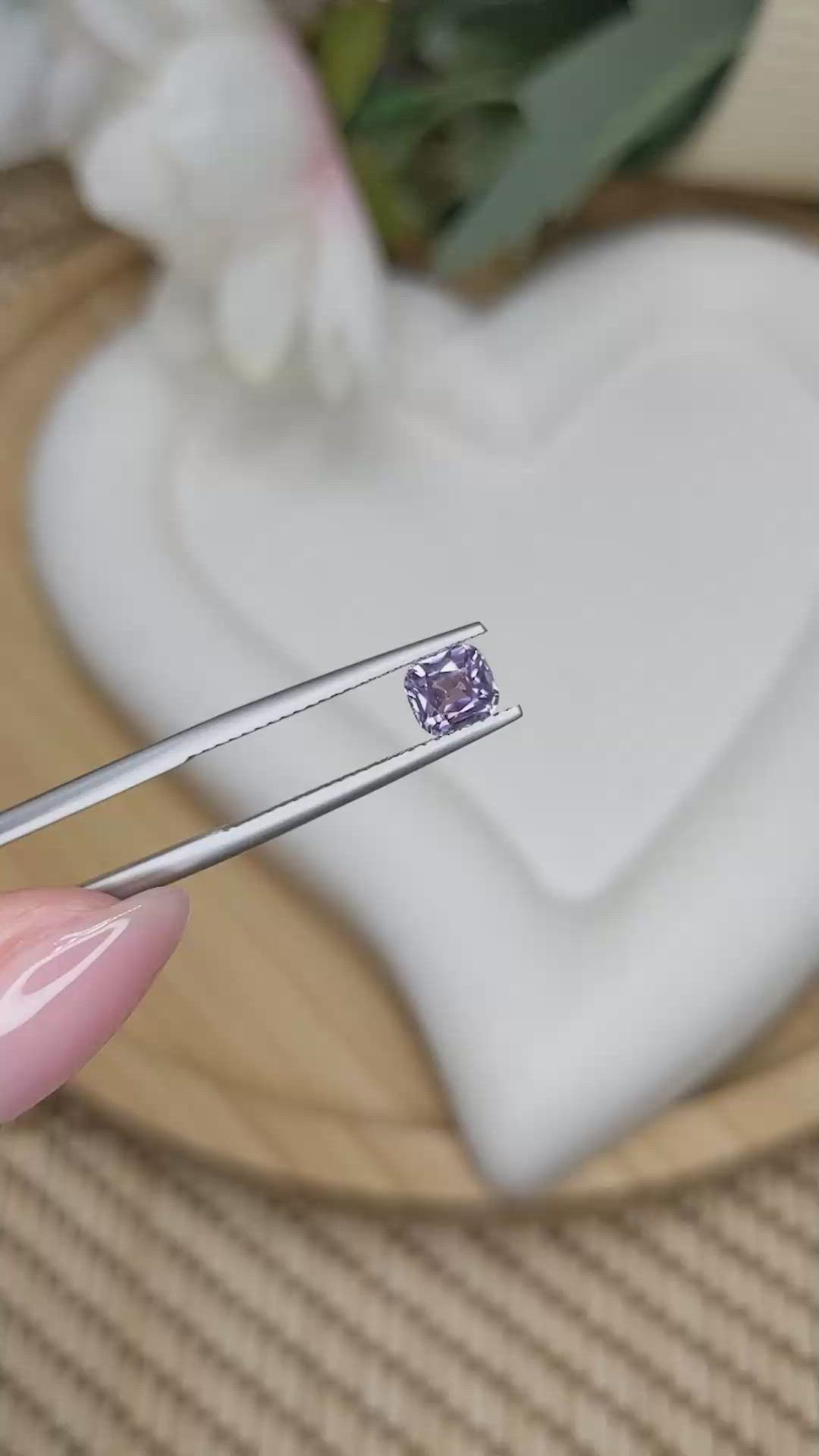 1.20 Ct. Pinkish Purple Sapphire from Madagascar Size Video