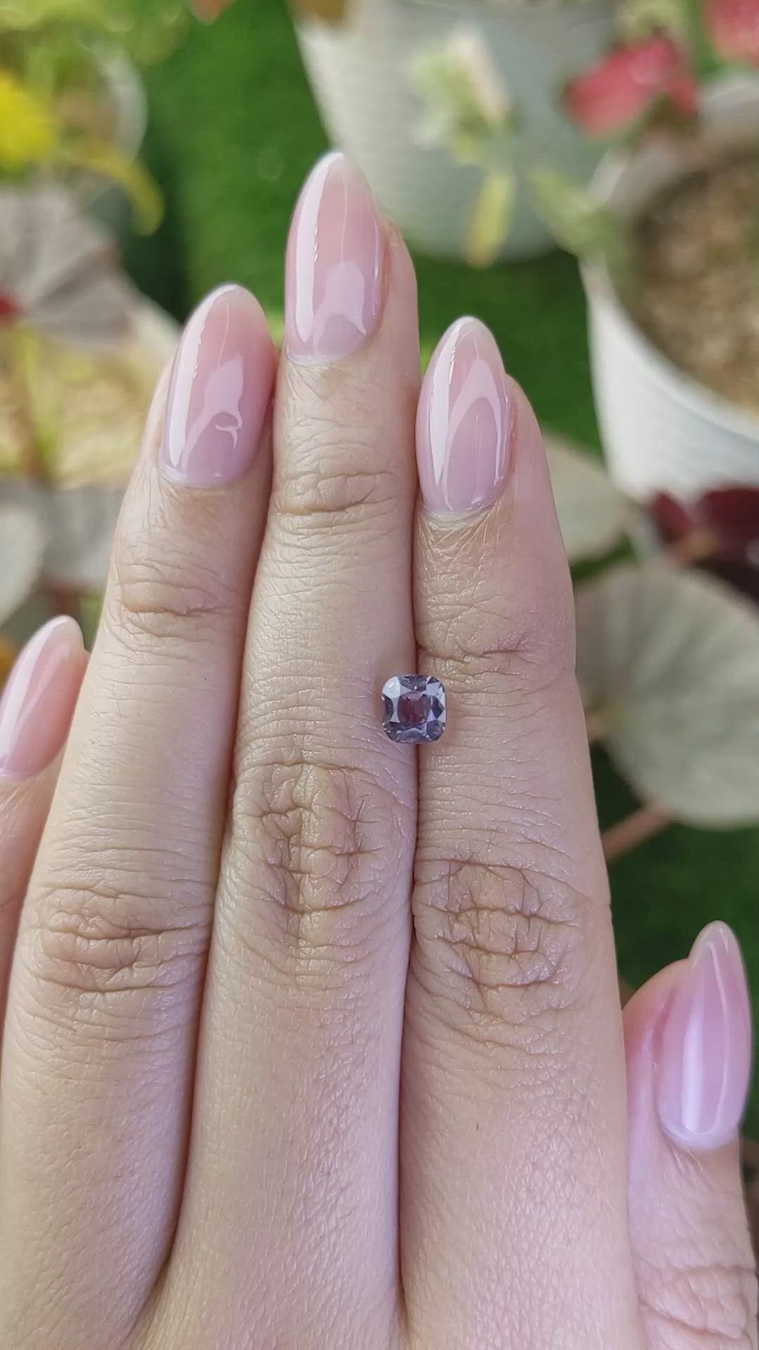 1.20 Ct. Pinkish Purple Sapphire from Madagascar Size Video