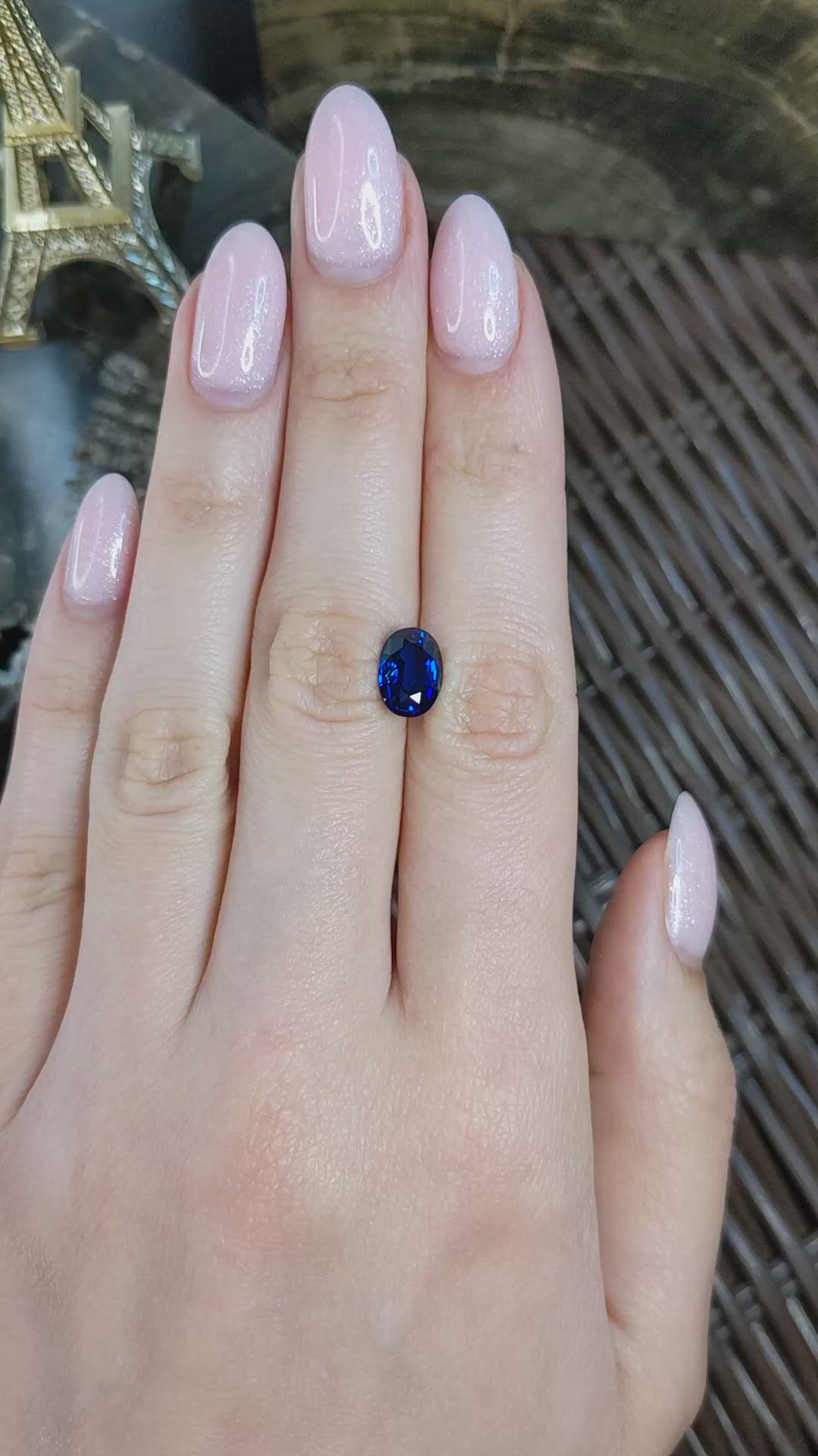 3.24 Ct. Blue Sapphire from Ceylon (Sri Lanka) Size Video