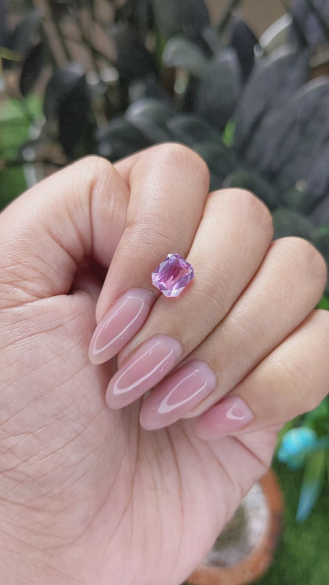 2.05 Ct. Purplish Pink Sapphire from Ceylon (Sri Lanka) Size Video