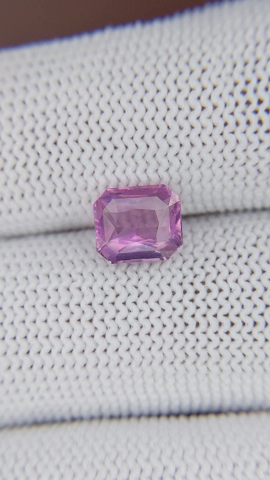 2.05 Ct. Purplish Pink Sapphire from Ceylon (Sri Lanka) Size Video