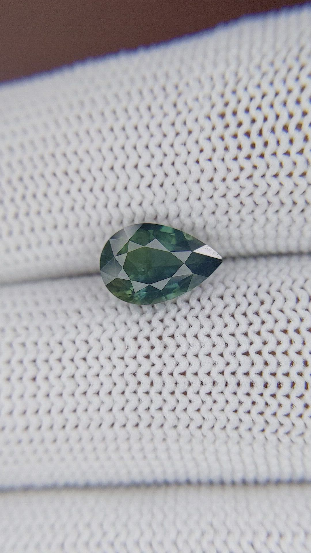 2.57 Ct. Bluish Green Sapphire from Madagascar Size Video