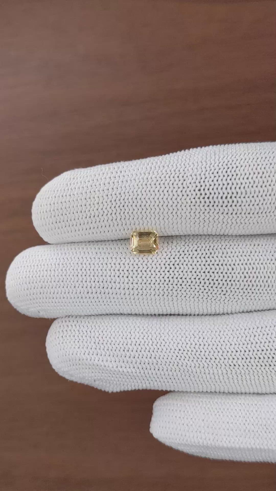 1.09 Ct. Peach Sapphire from Ceylon (Sri Lanka) Size Video