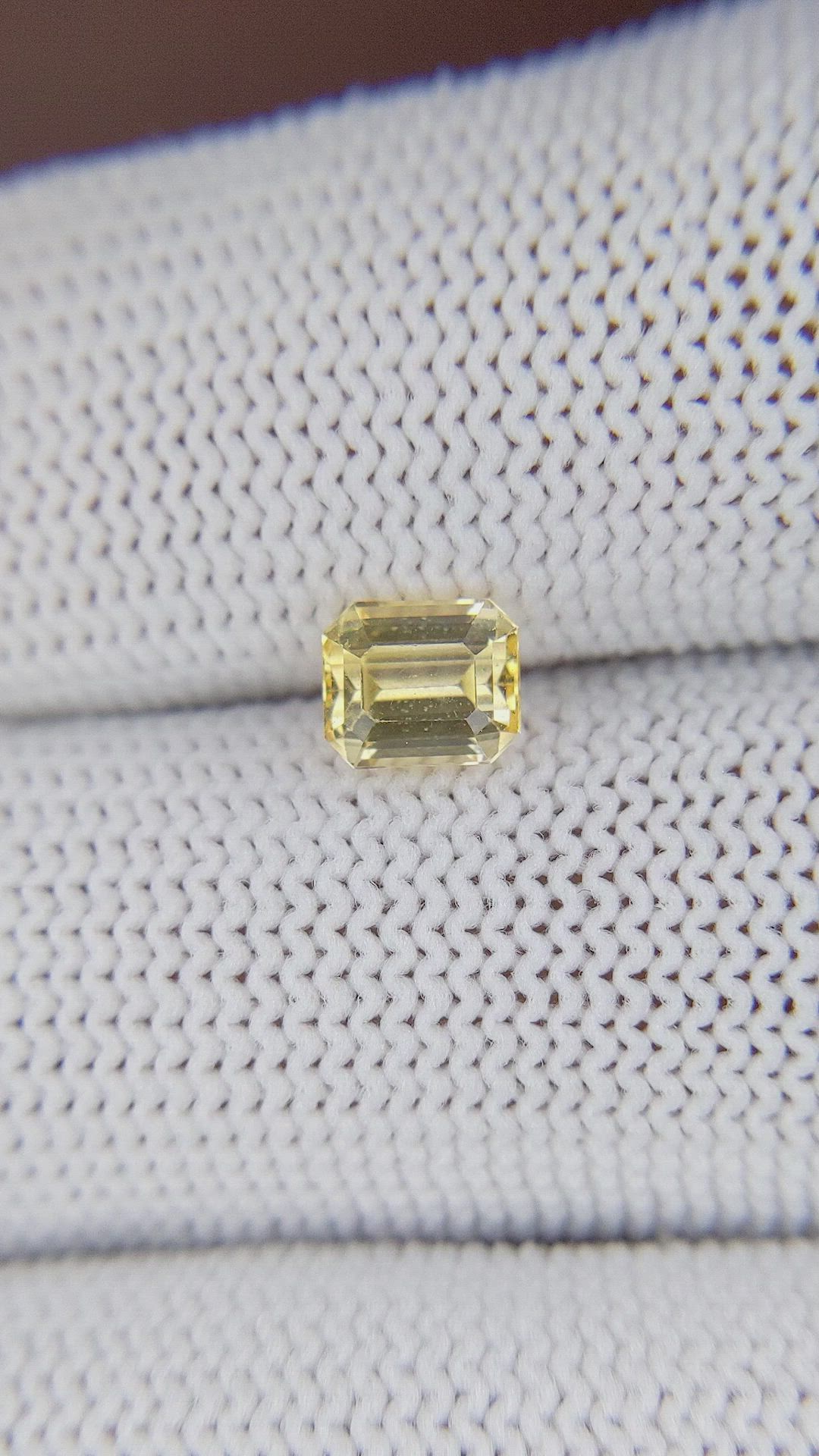 1.20 Ct. Yellow Sapphire from Ceylon (Sri Lanka) Size Video