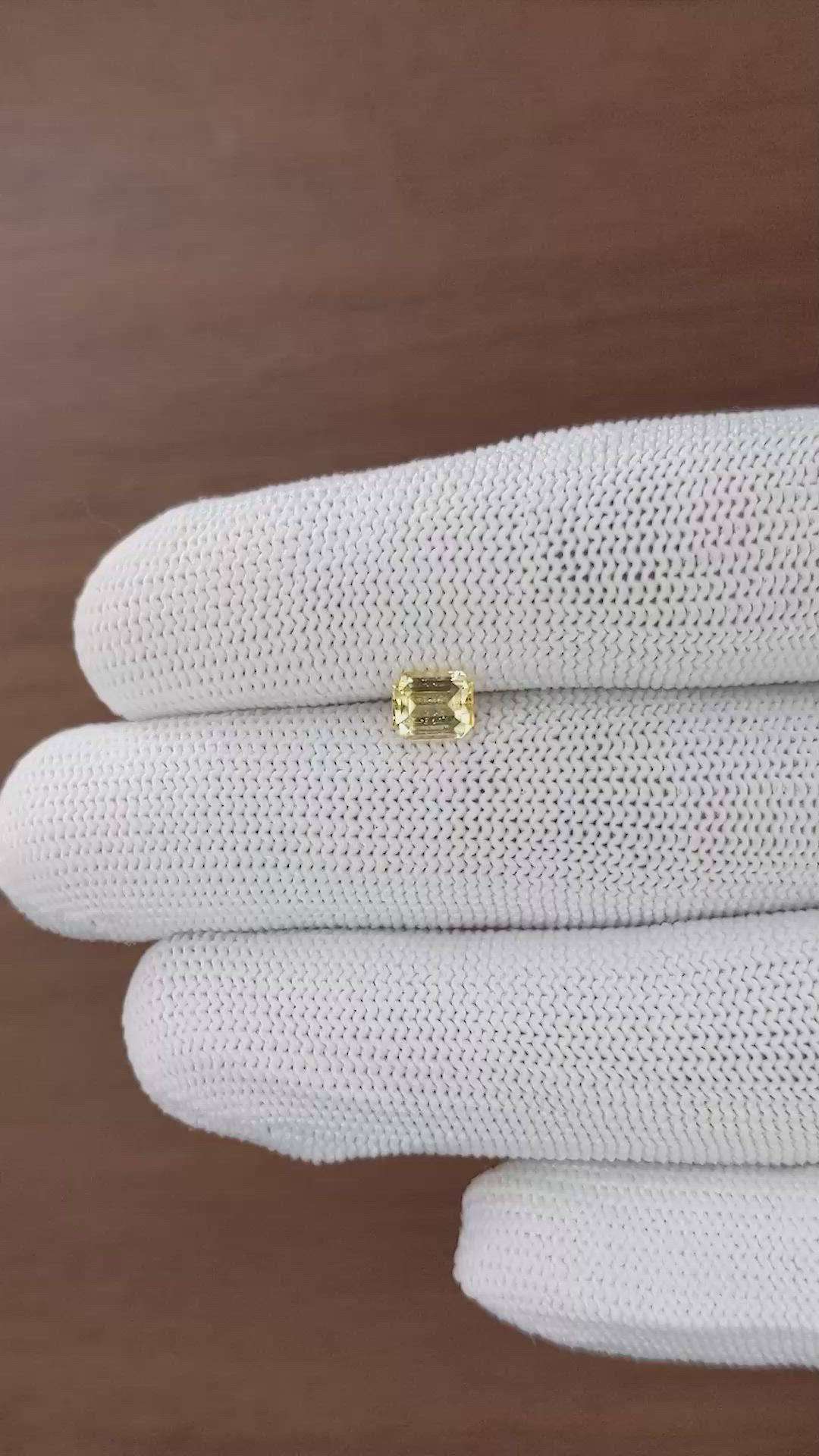 1.20 Ct. Yellow Sapphire from Ceylon (Sri Lanka) Size Video