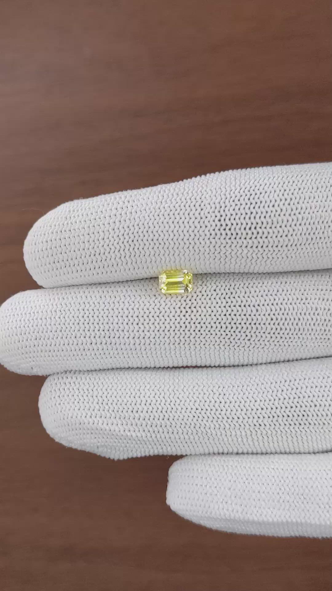 1.04 Ct. Yellow Sapphire from Ceylon (Sri Lanka) Size Video
