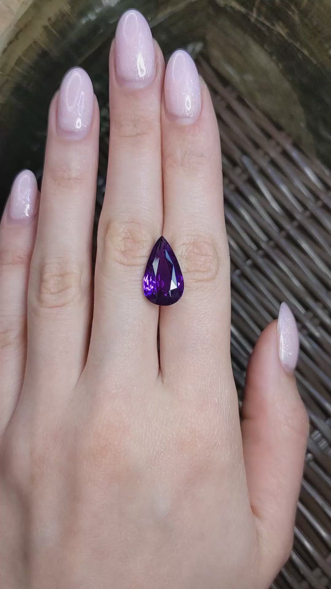 10.07 Ct. Purple Sapphire from Madagascar Size Video