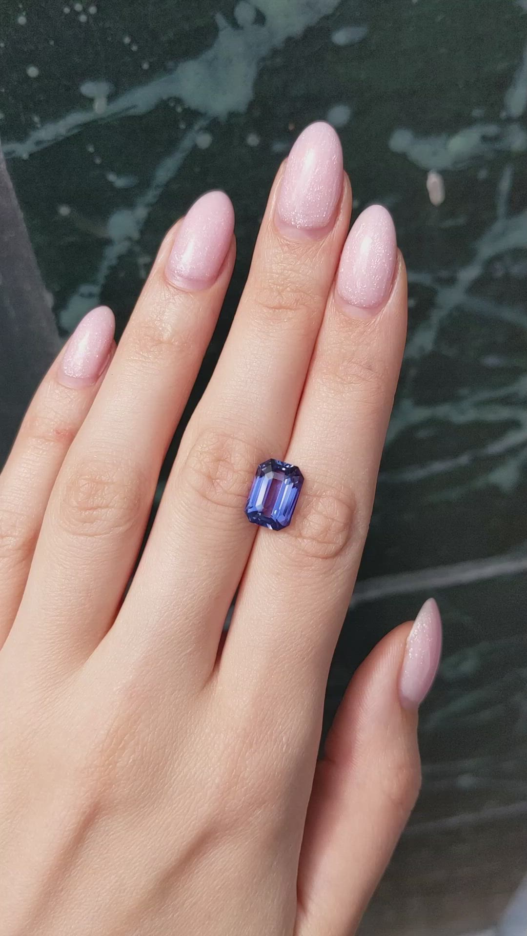 5.57 Ct. Purple Sapphire from Madagascar Size Video