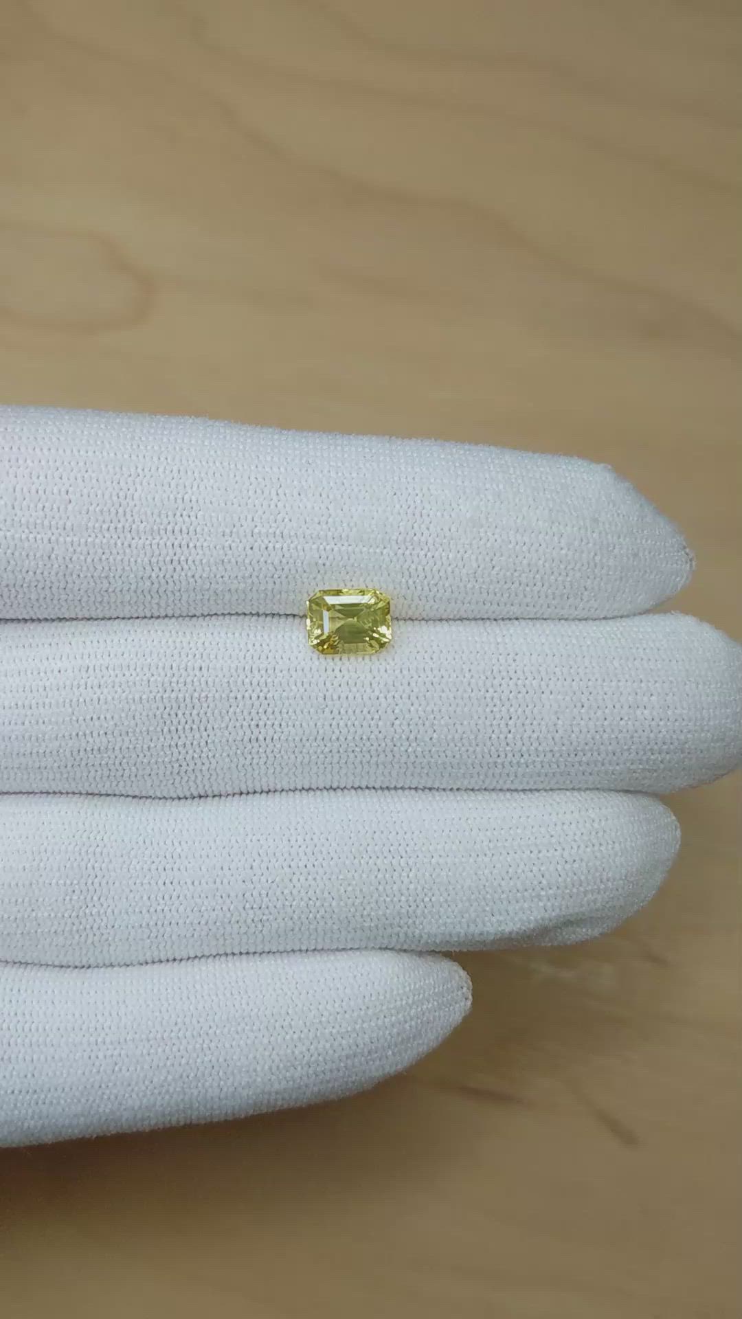 2.26 Ct. Yellow Sapphire from Ceylon (Sri Lanka) Size Video
