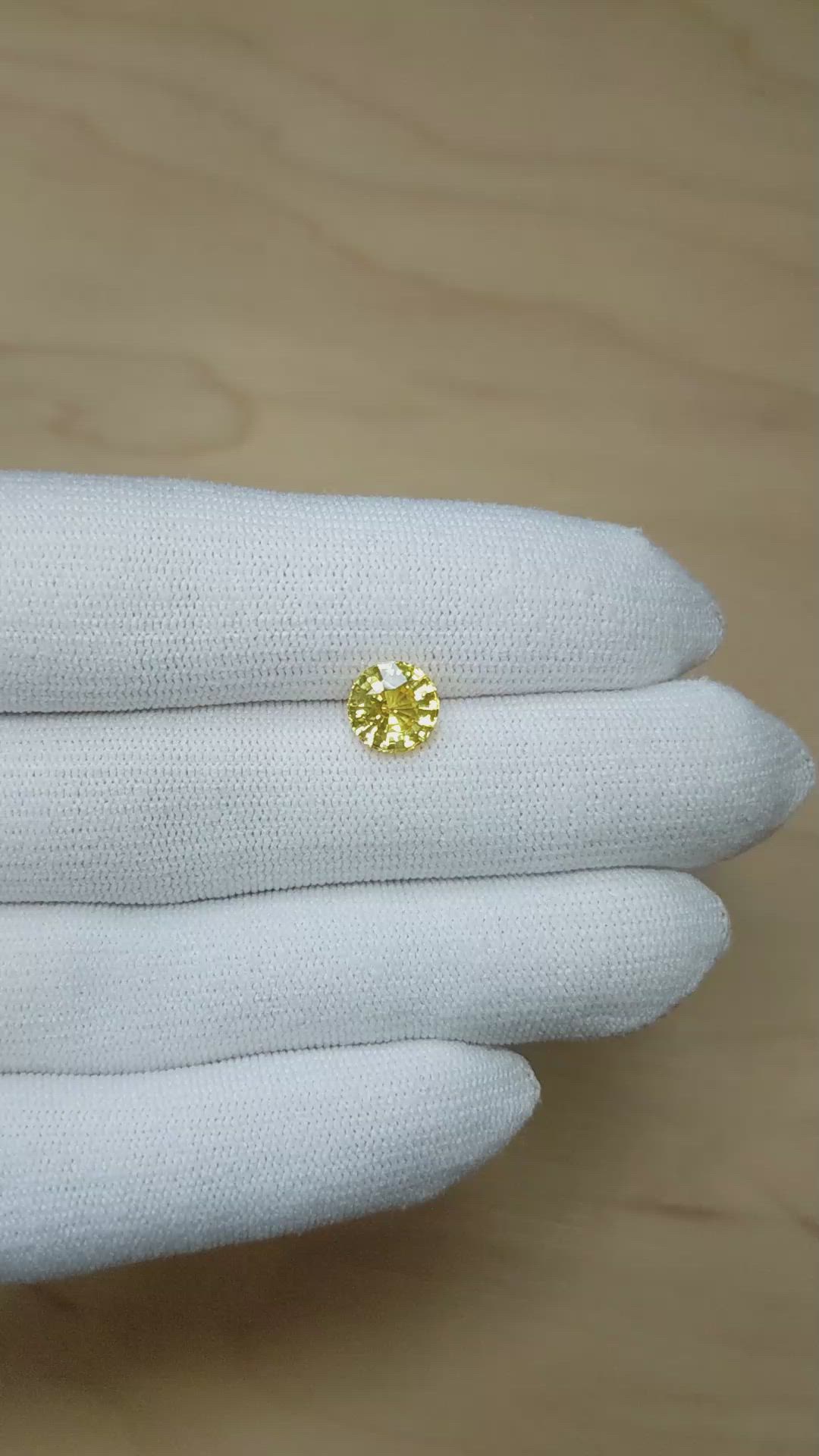 2.52 Ct. Yellow Sapphire from Ceylon (Sri Lanka) Size Video