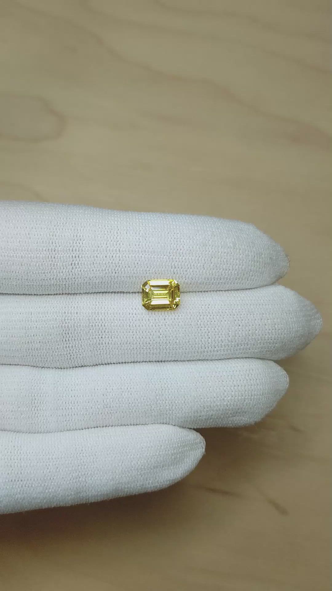 2.54 Ct. Yellow Sapphire from Ceylon (Sri Lanka) Size Video