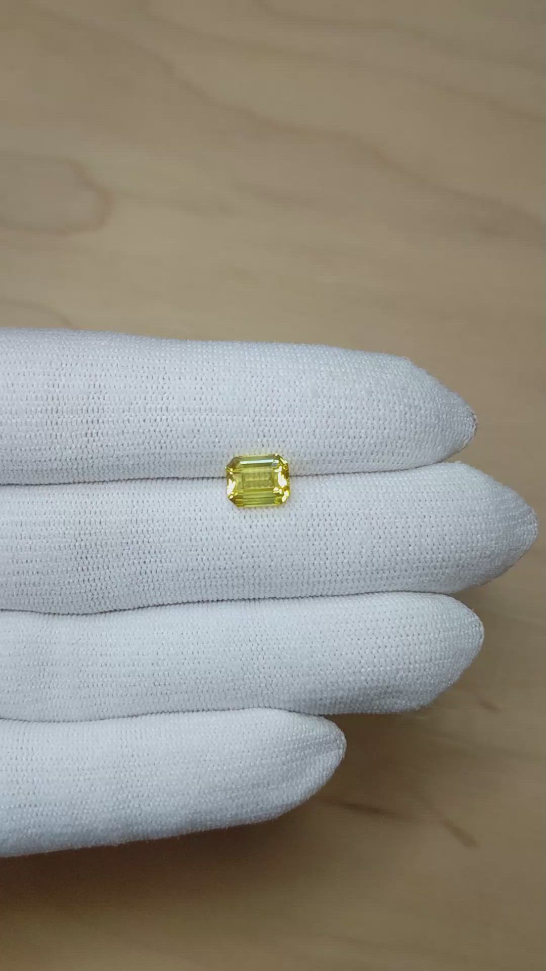 2.54 Ct. Yellow Sapphire from Ceylon (Sri Lanka) Size Video