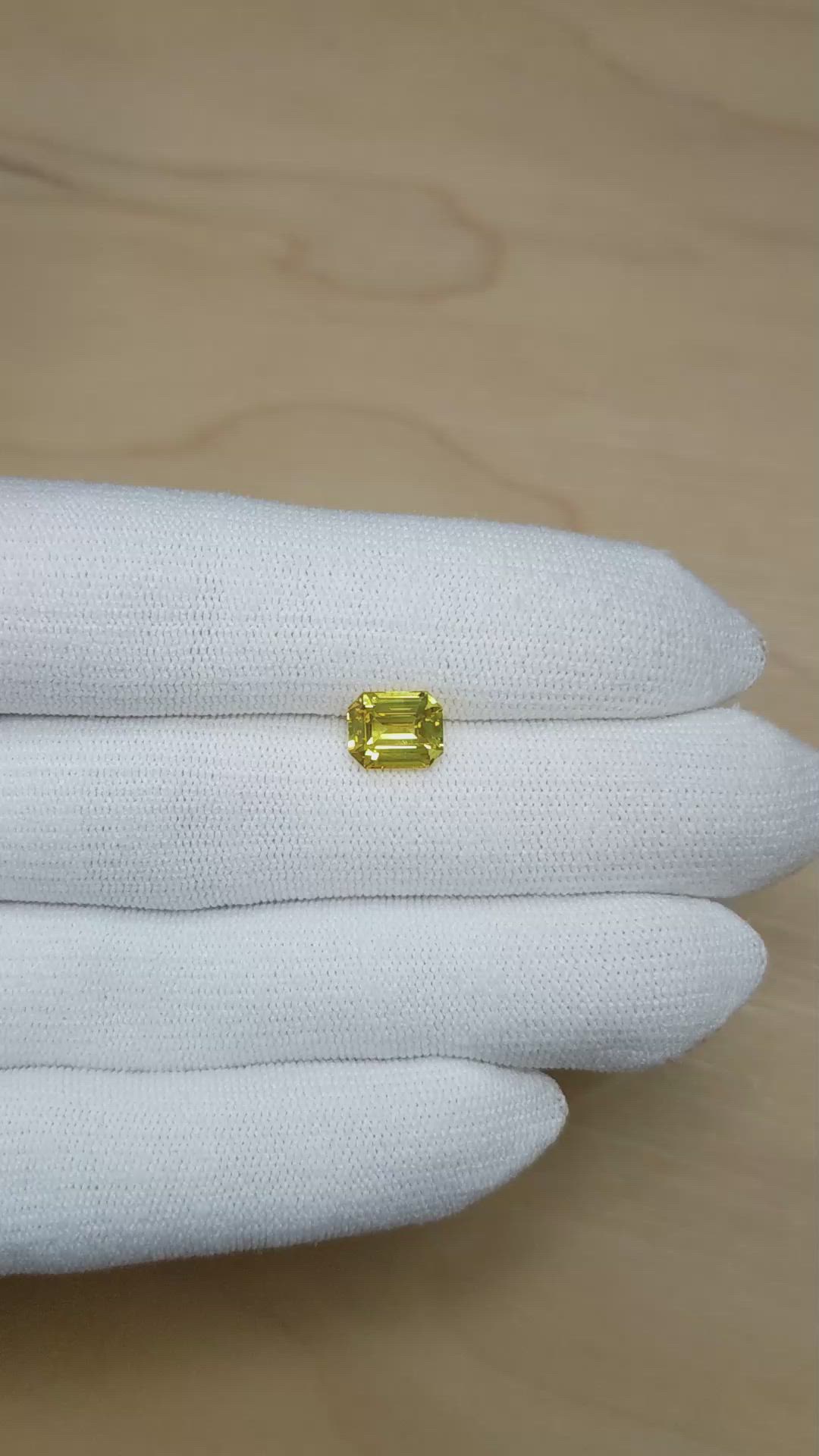 2.55 Ct. Yellow Sapphire from Ceylon (Sri Lanka) Size Video