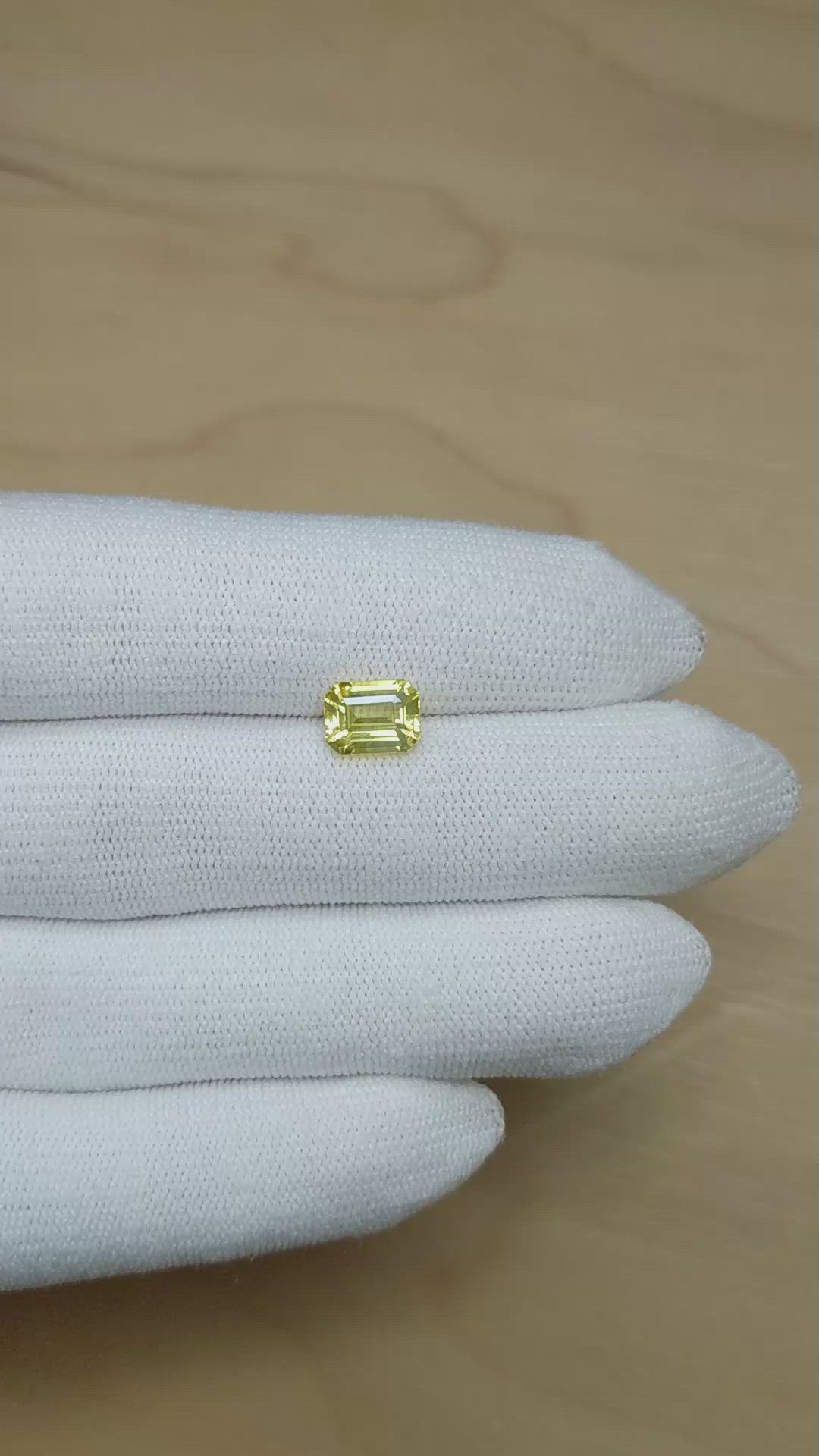 2.56 Ct. Yellow Sapphire from Ceylon (Sri Lanka) Size Video