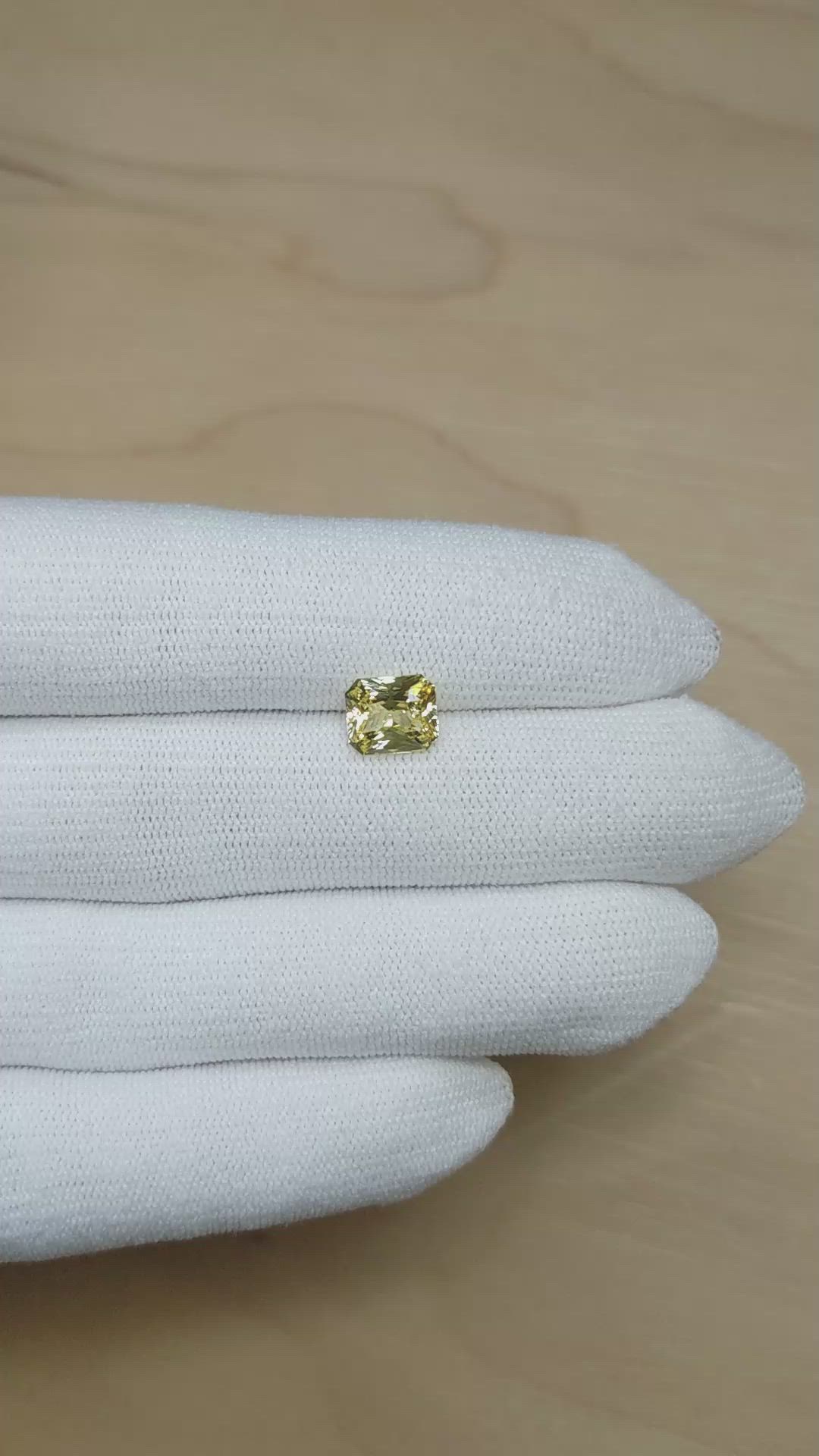 2.67 Ct. Yellow Sapphire from Ceylon (Sri Lanka) Size Video