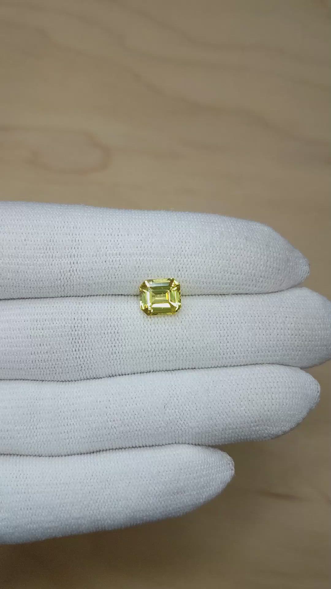 3.00 Ct. Yellow Sapphire from Ceylon (Sri Lanka) Size Video