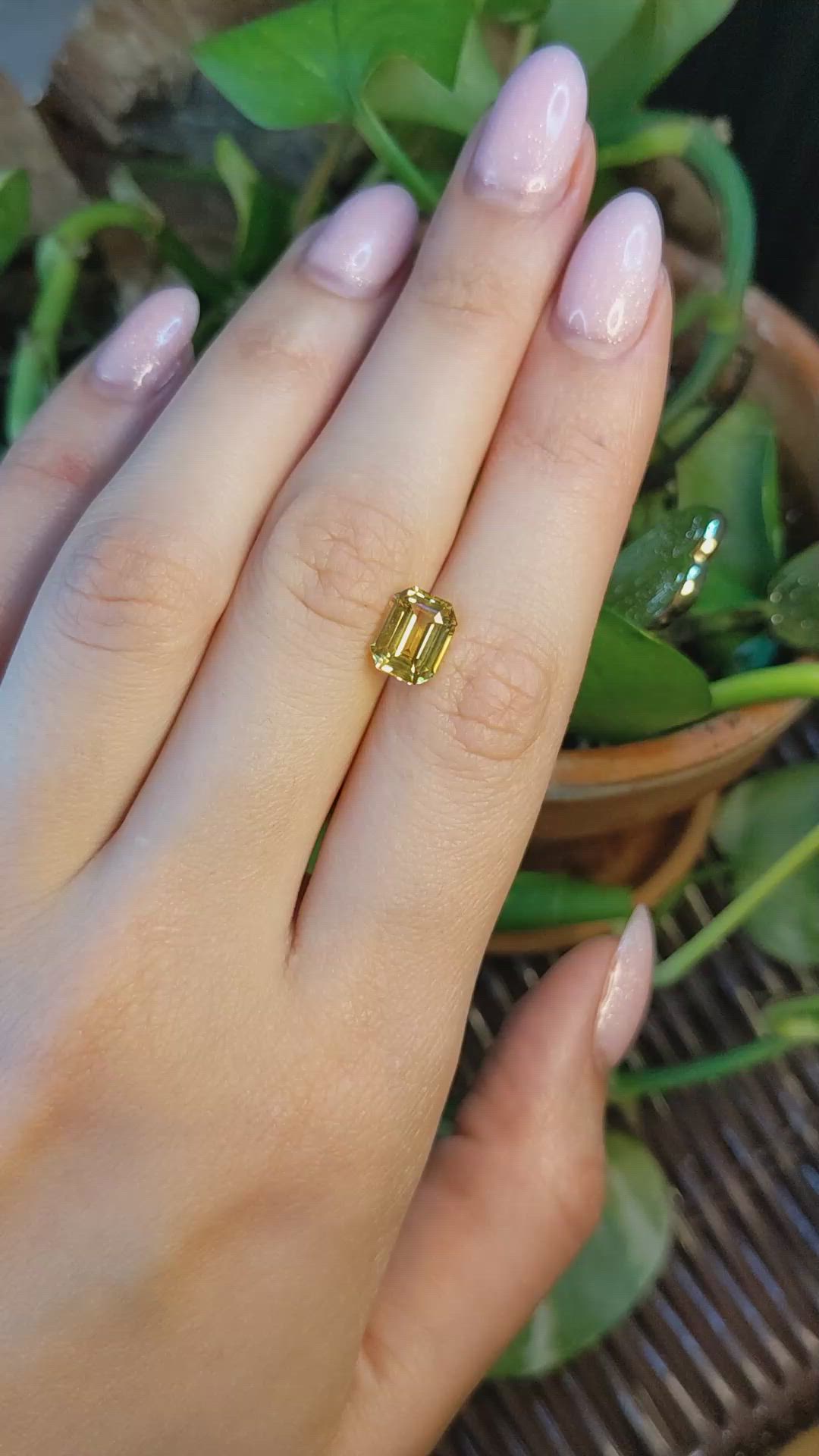 3.60 Ct. Yellow Sapphire from Ceylon (Sri Lanka) Size Video