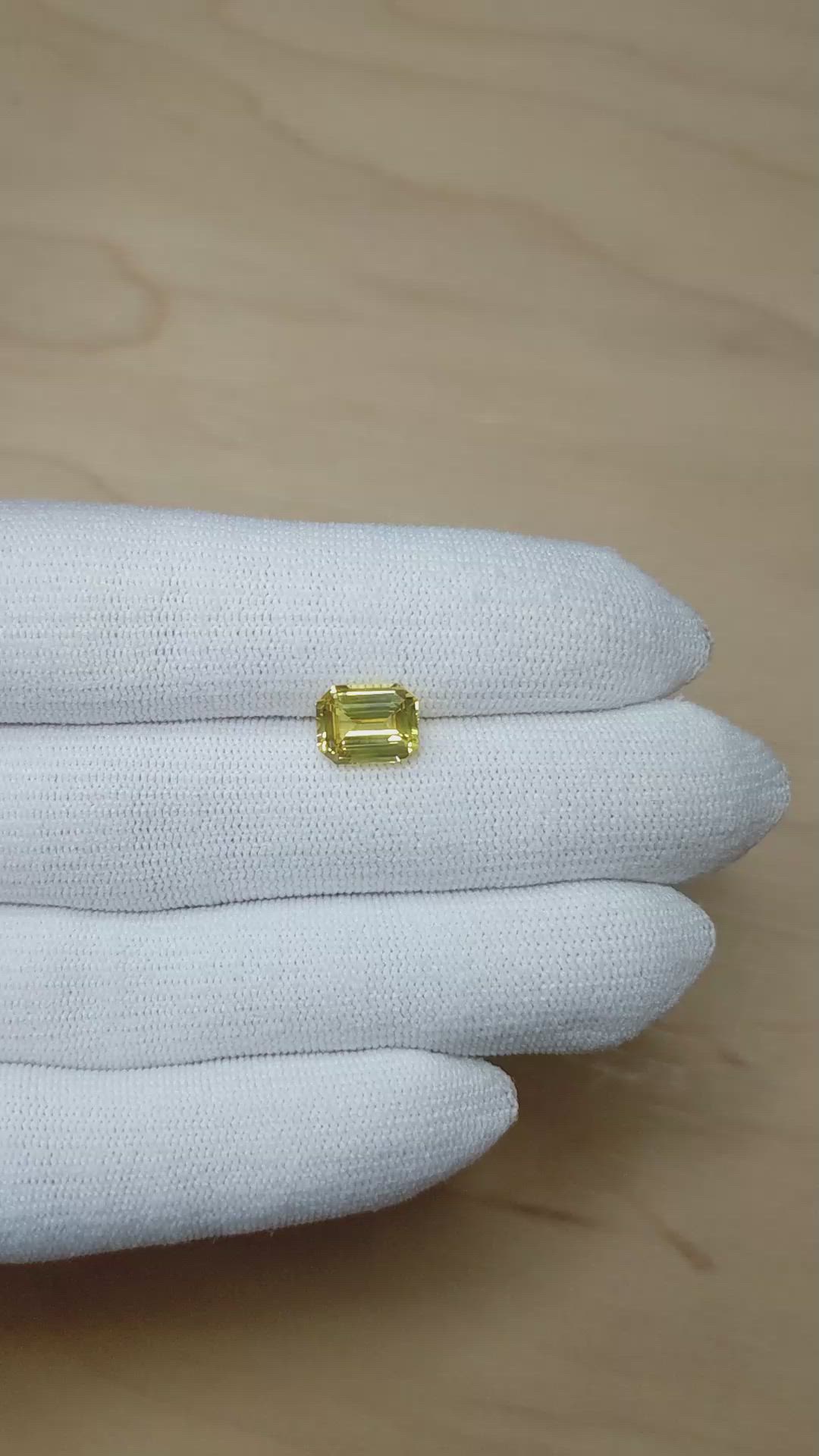 3.60 Ct. Yellow Sapphire from Ceylon (Sri Lanka) Size Video