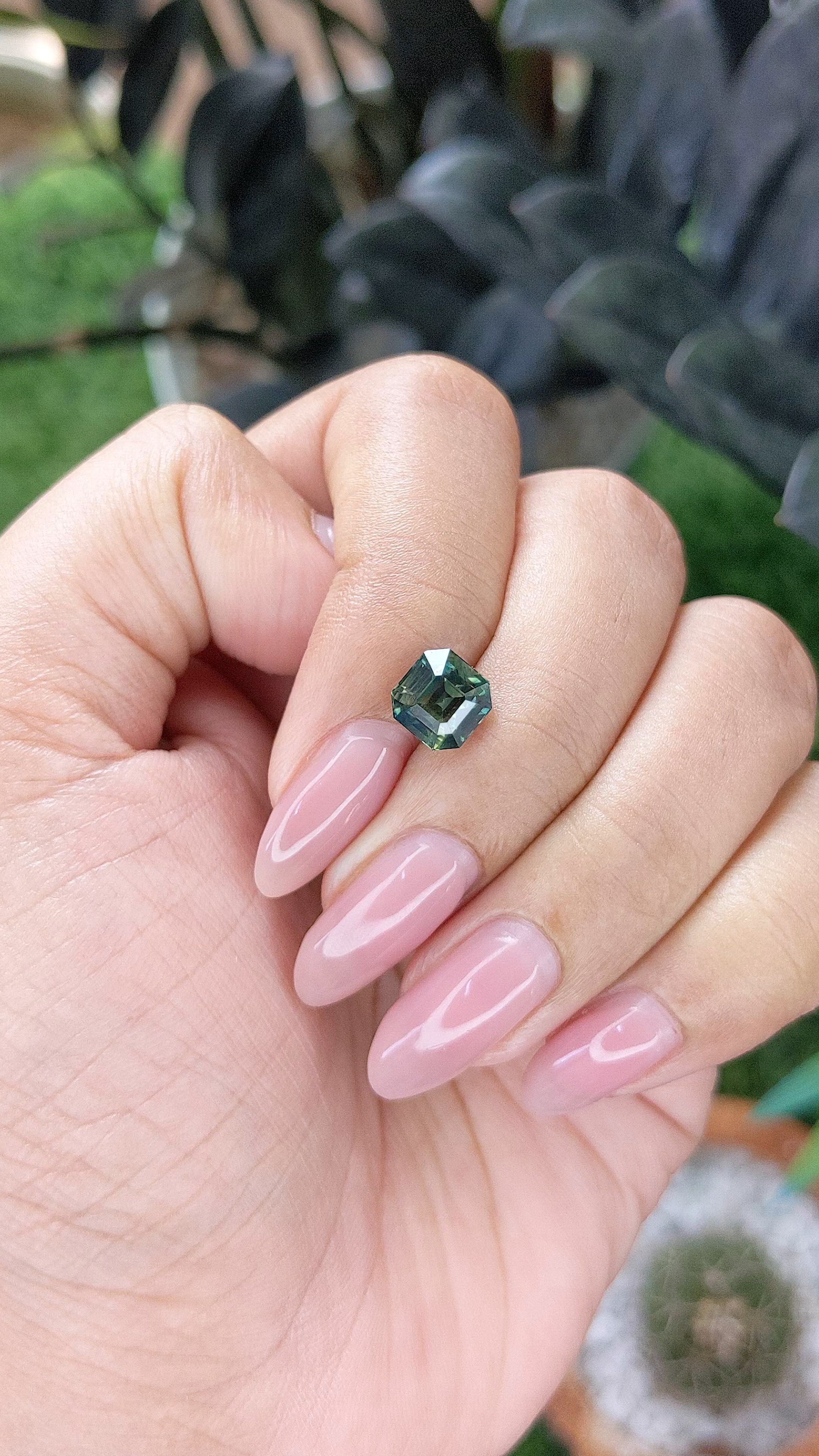 2.50 Ct. Bluish Green Sapphire from Madagascar Size Video