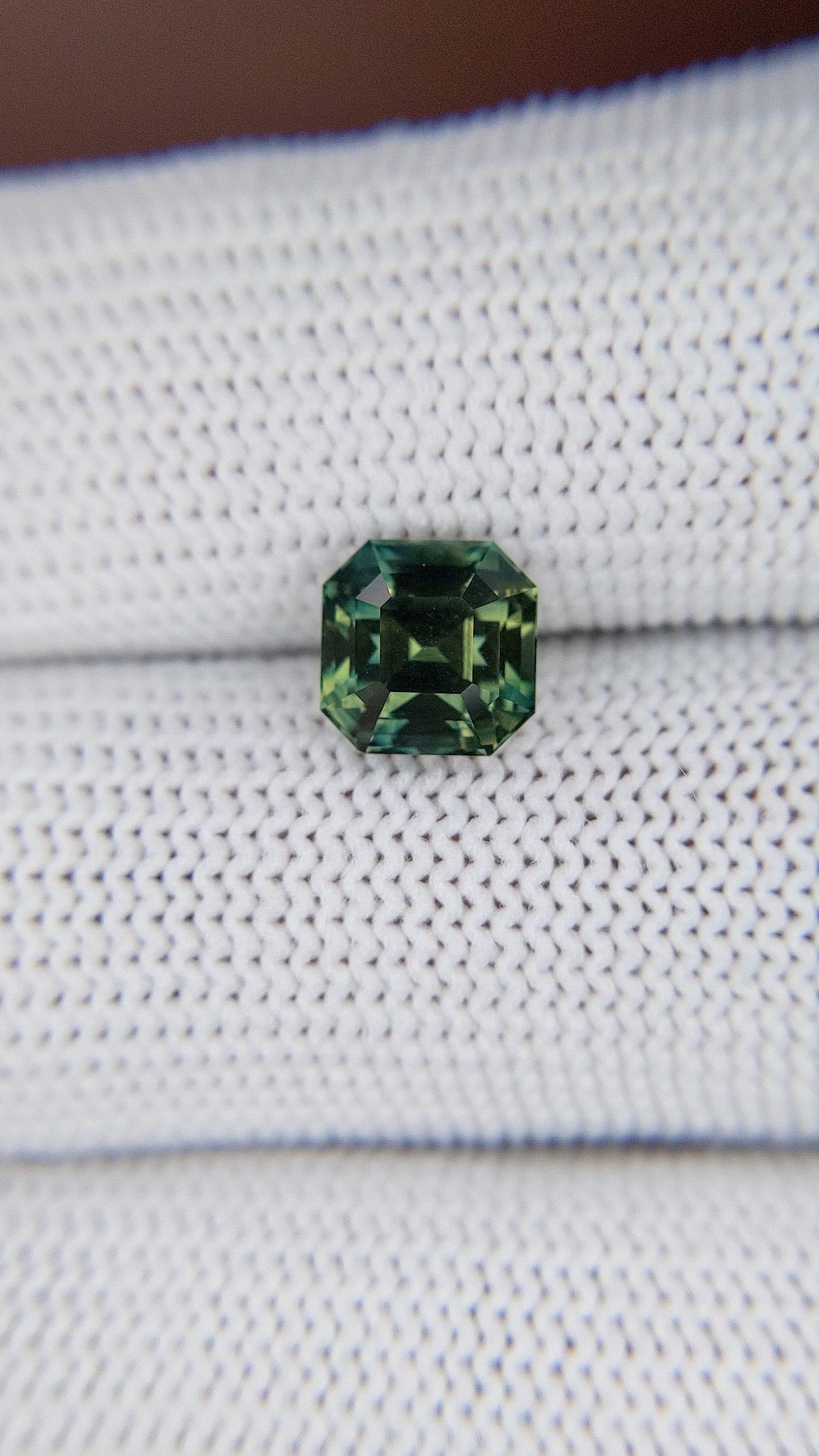2.50 Ct. Bluish Green Sapphire from Madagascar Size Video