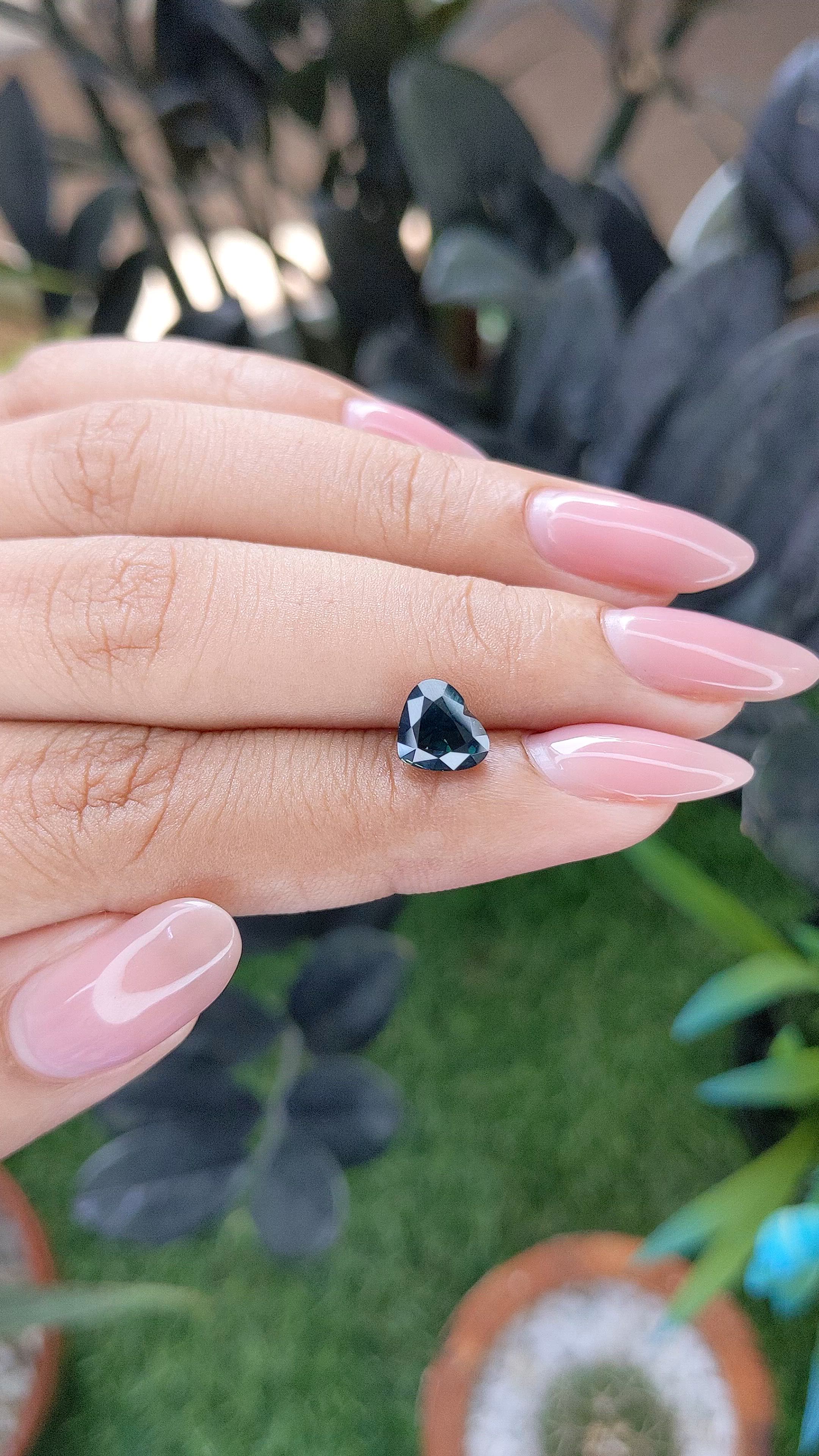 2.00 Ct. Bluish Green Sapphire from Madagascar Size Video