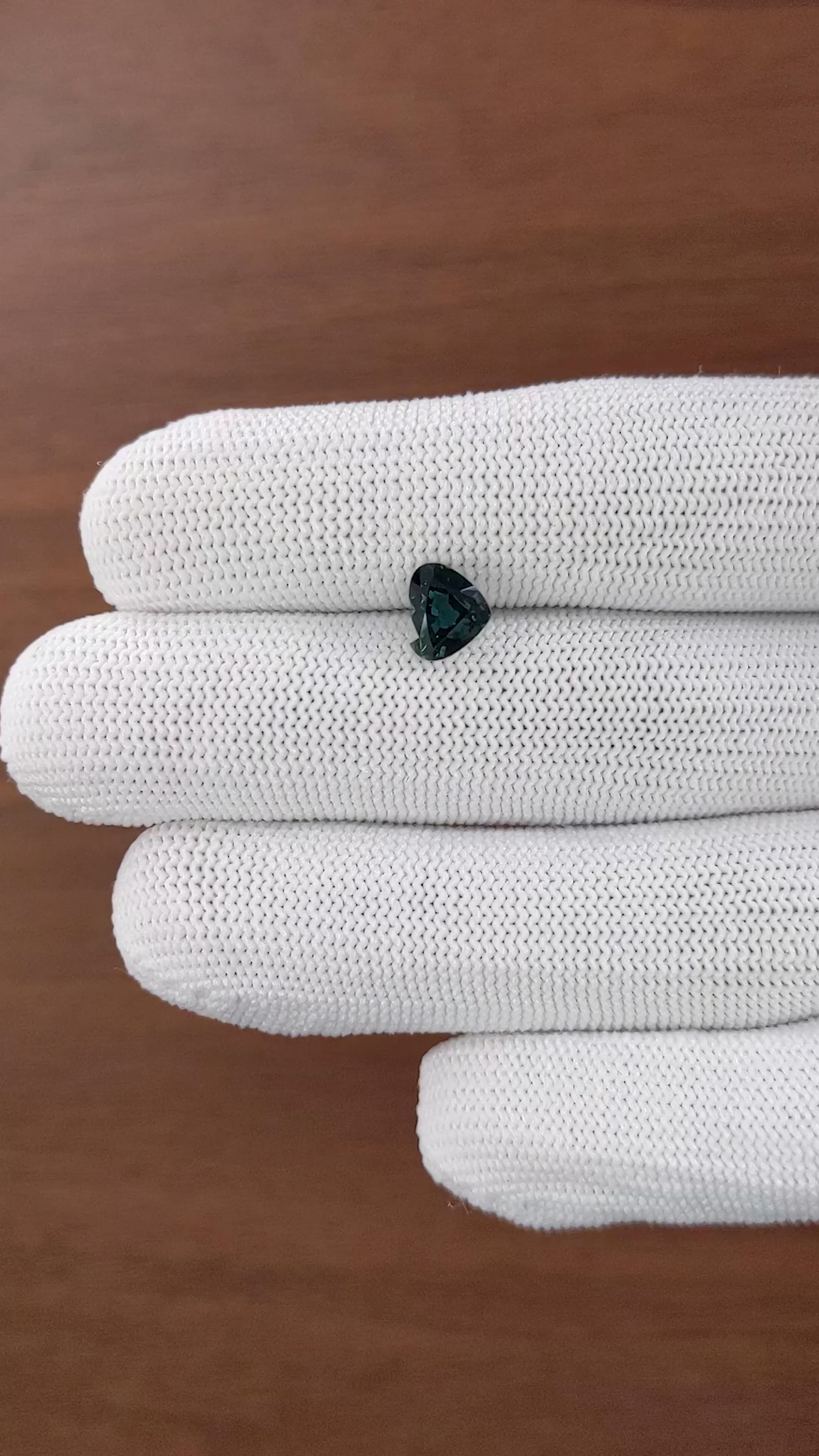 2.00 Ct. Bluish Green Sapphire from Madagascar Size Video