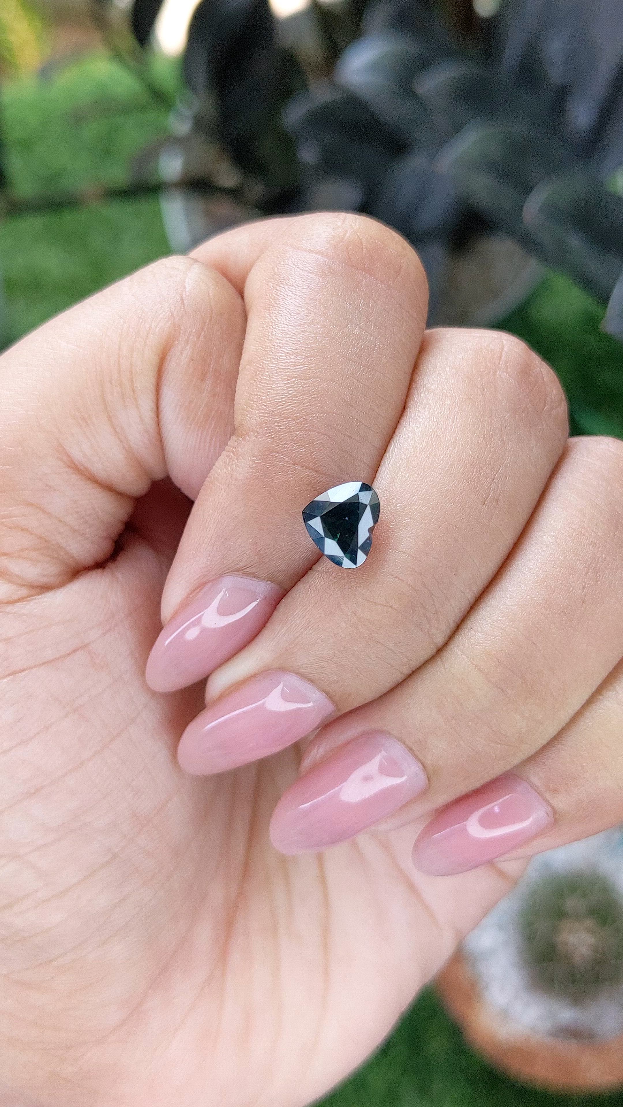 2.00 Ct. Bluish Green Sapphire from Madagascar Size Video